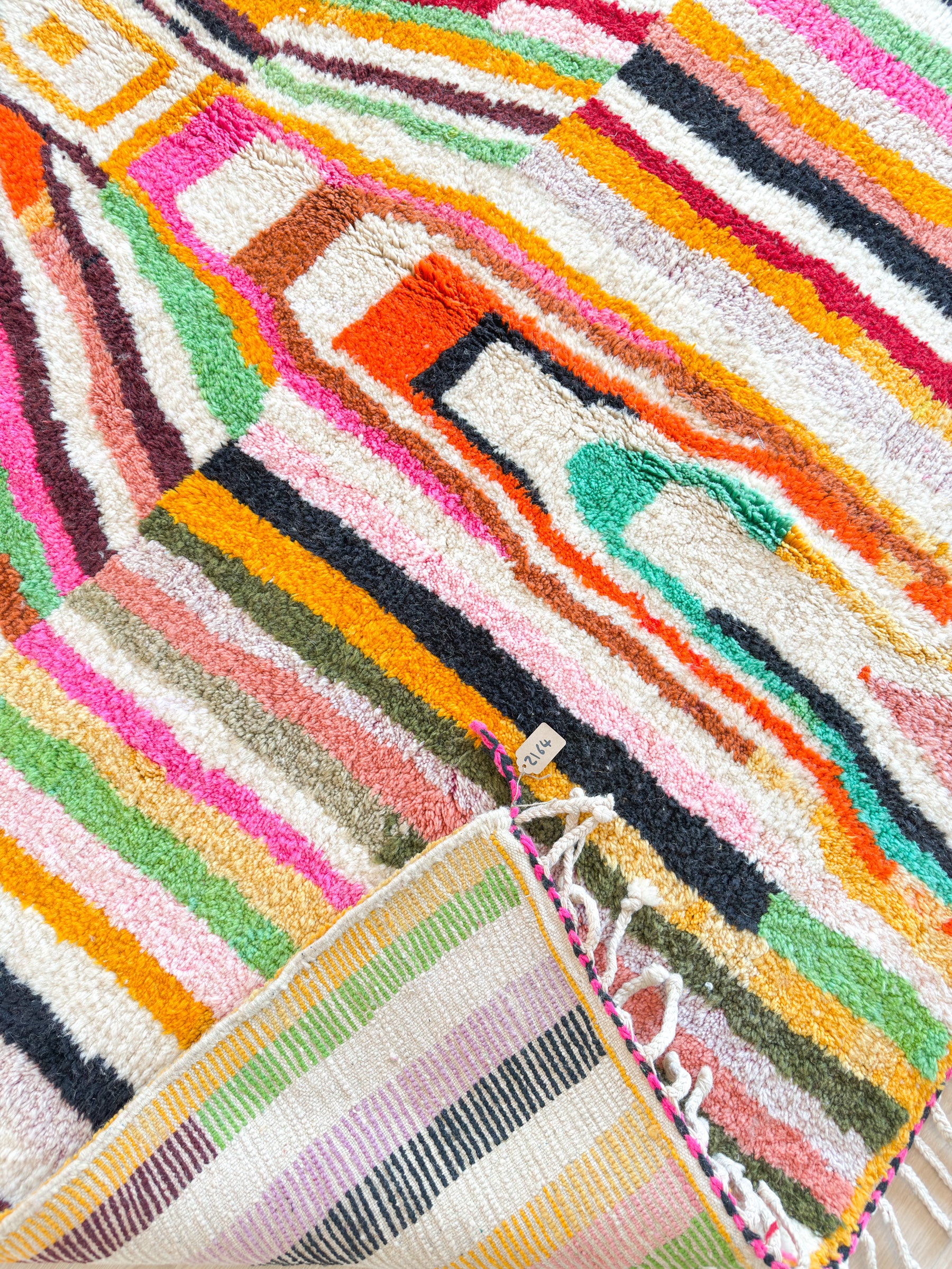 Colorful Berber rug 259 x 362 cm - no. 2164