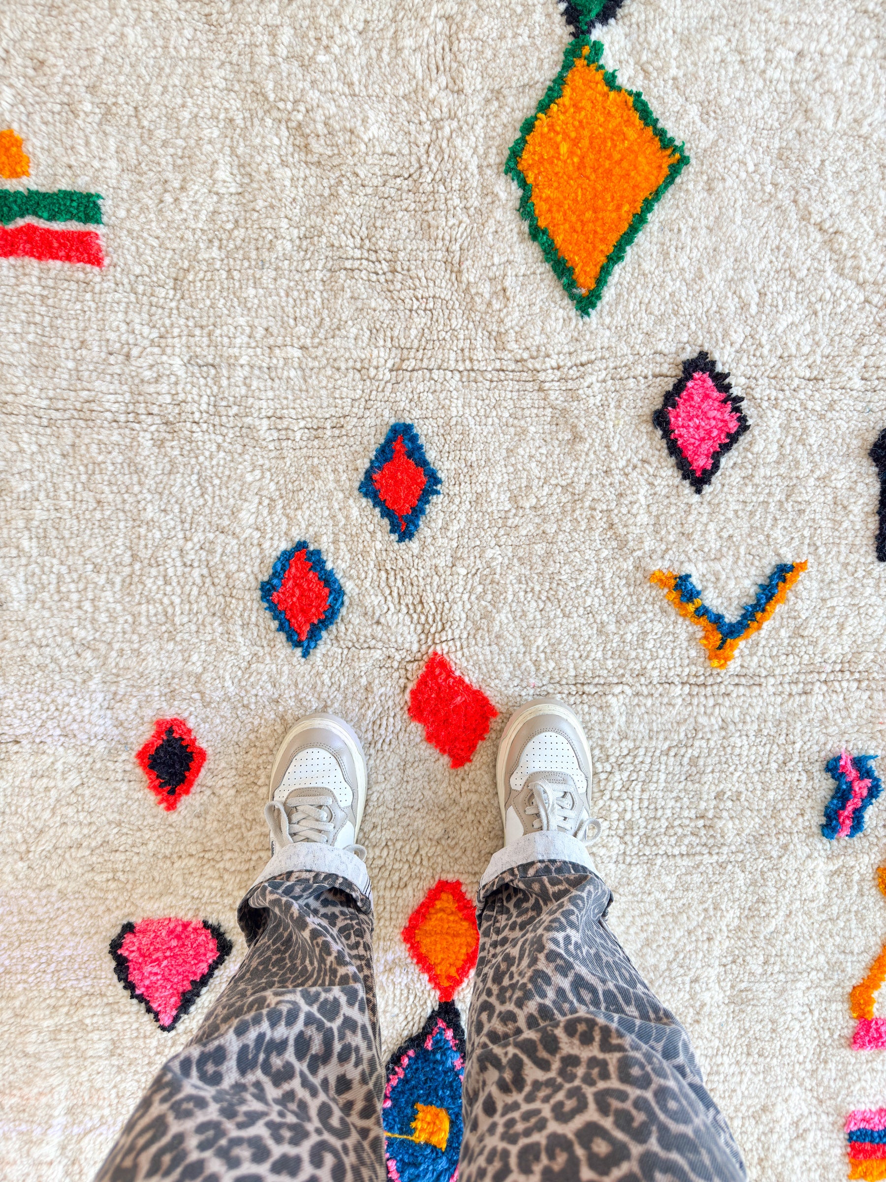 Colorful Berber rug 182 x 213 cm - n°2111