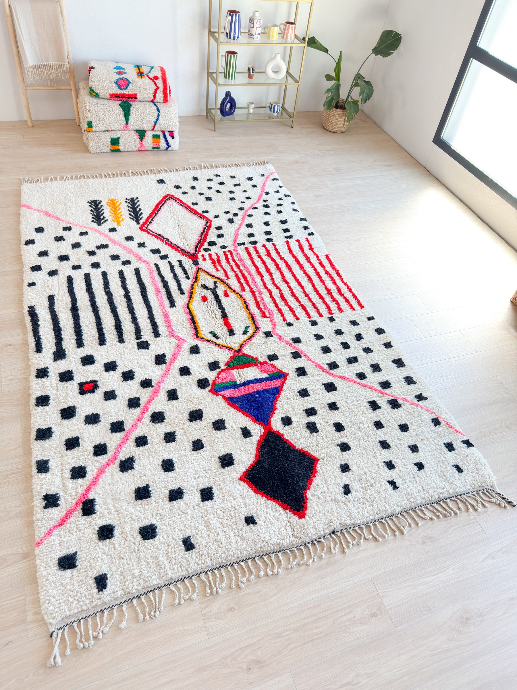 Colorful Berber rug 204 x 333 cm - no. 2161