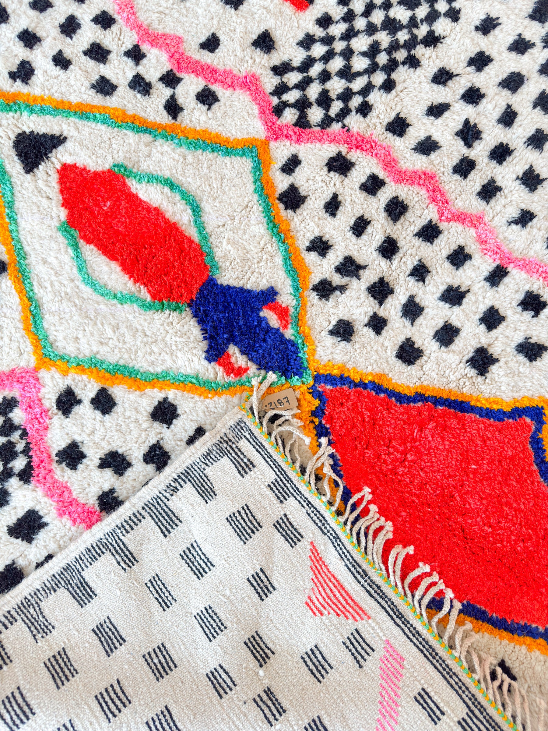 Colorful Berber rug 206 x 328 cm - no. 2187