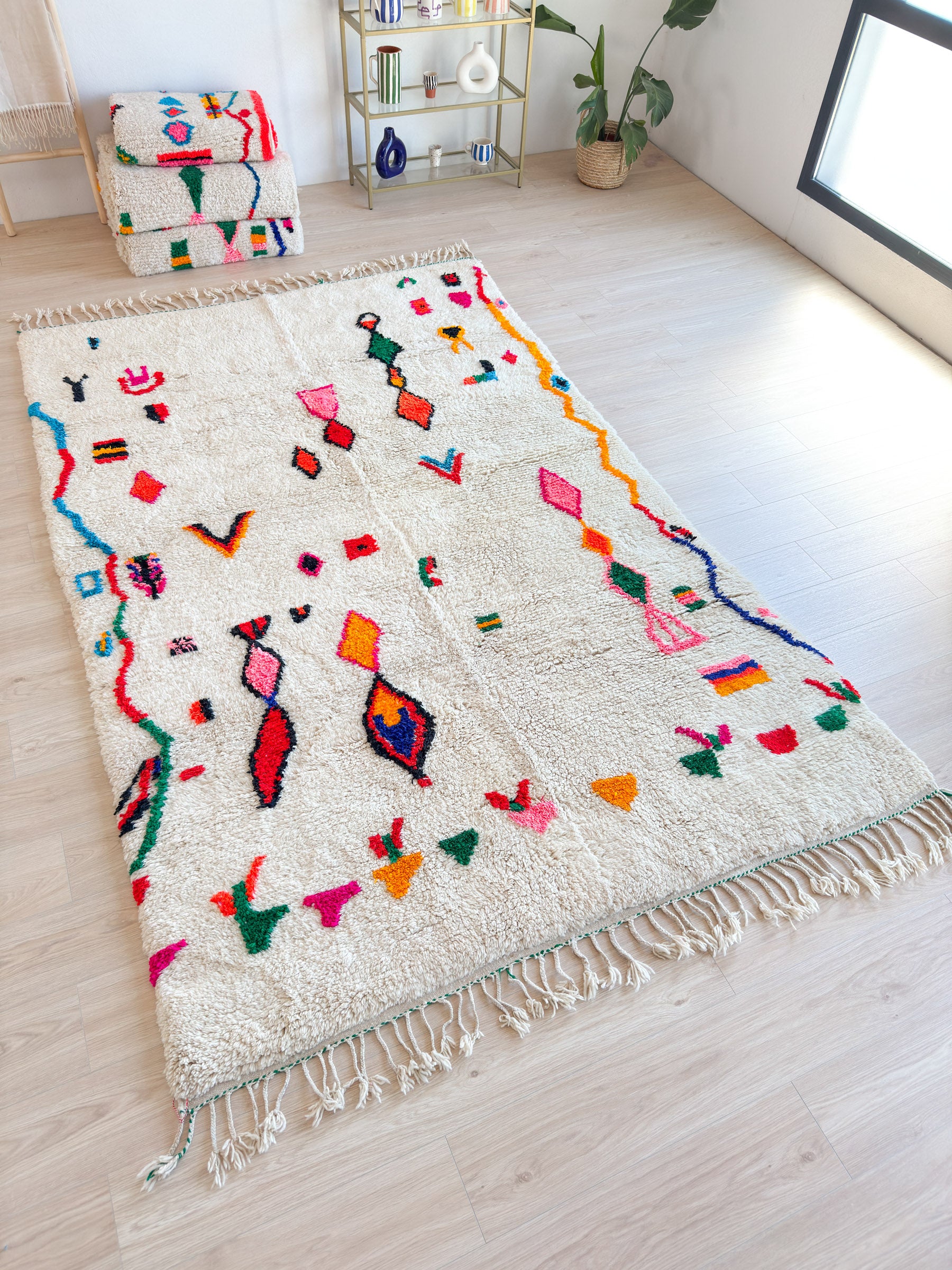 Colorful Moroccan Rug 192 x 316 cm / 6.3 x 10.4 ft - n°1176