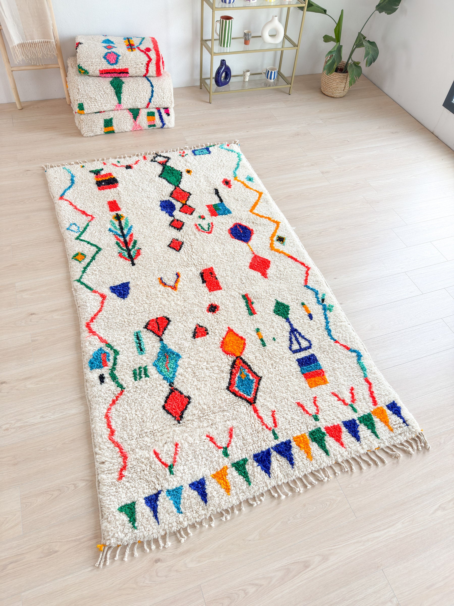 Tapis berbère coloré 146 x 269 cm - n°2113