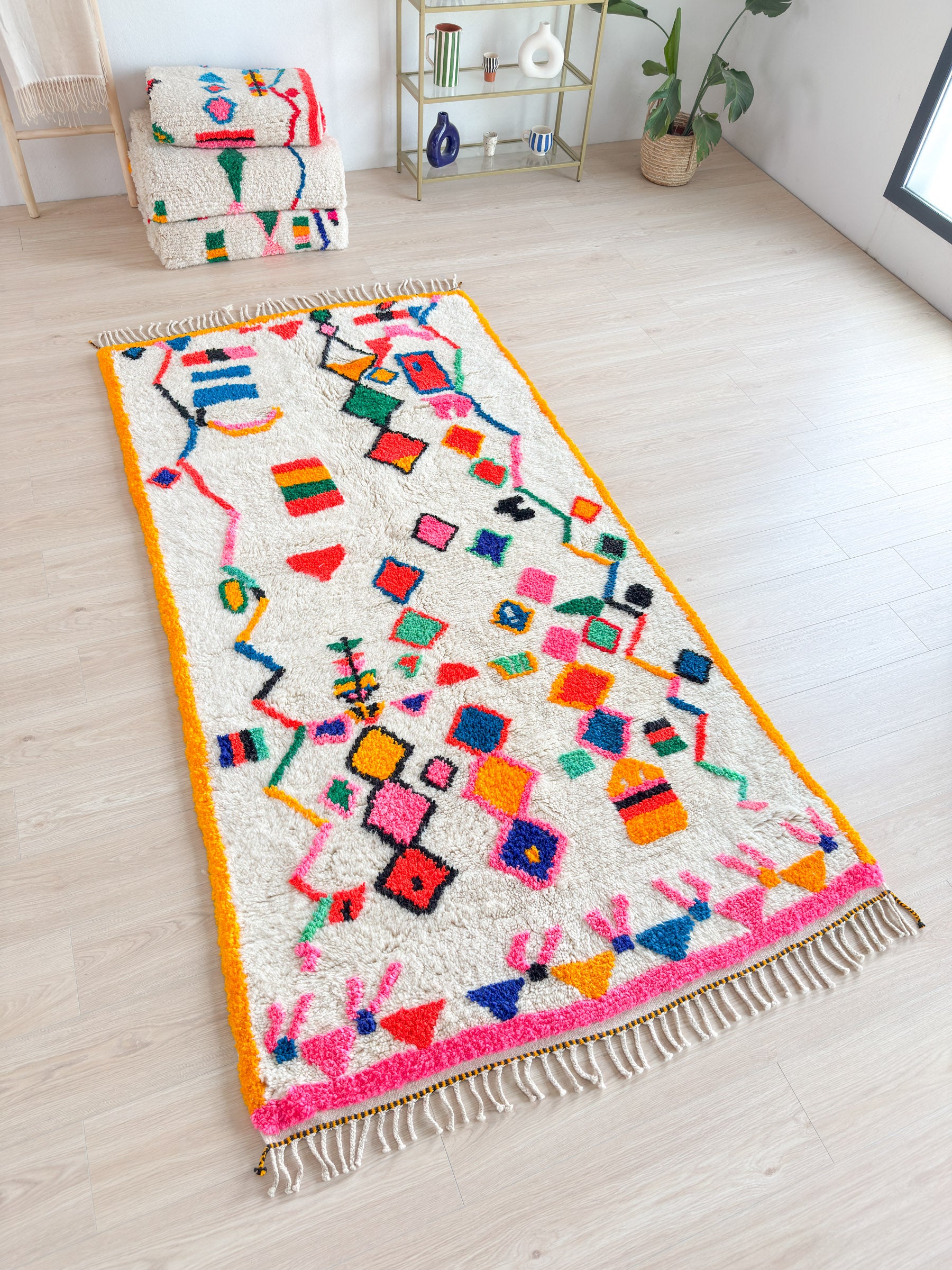 Tapis berbère coloré 143 x 297 cm - n°2145