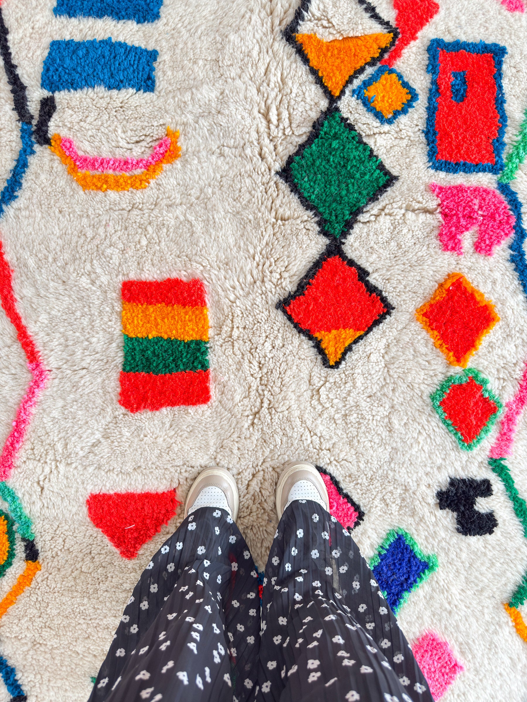 Tapis berbère coloré 143 x 297 cm - n°2145