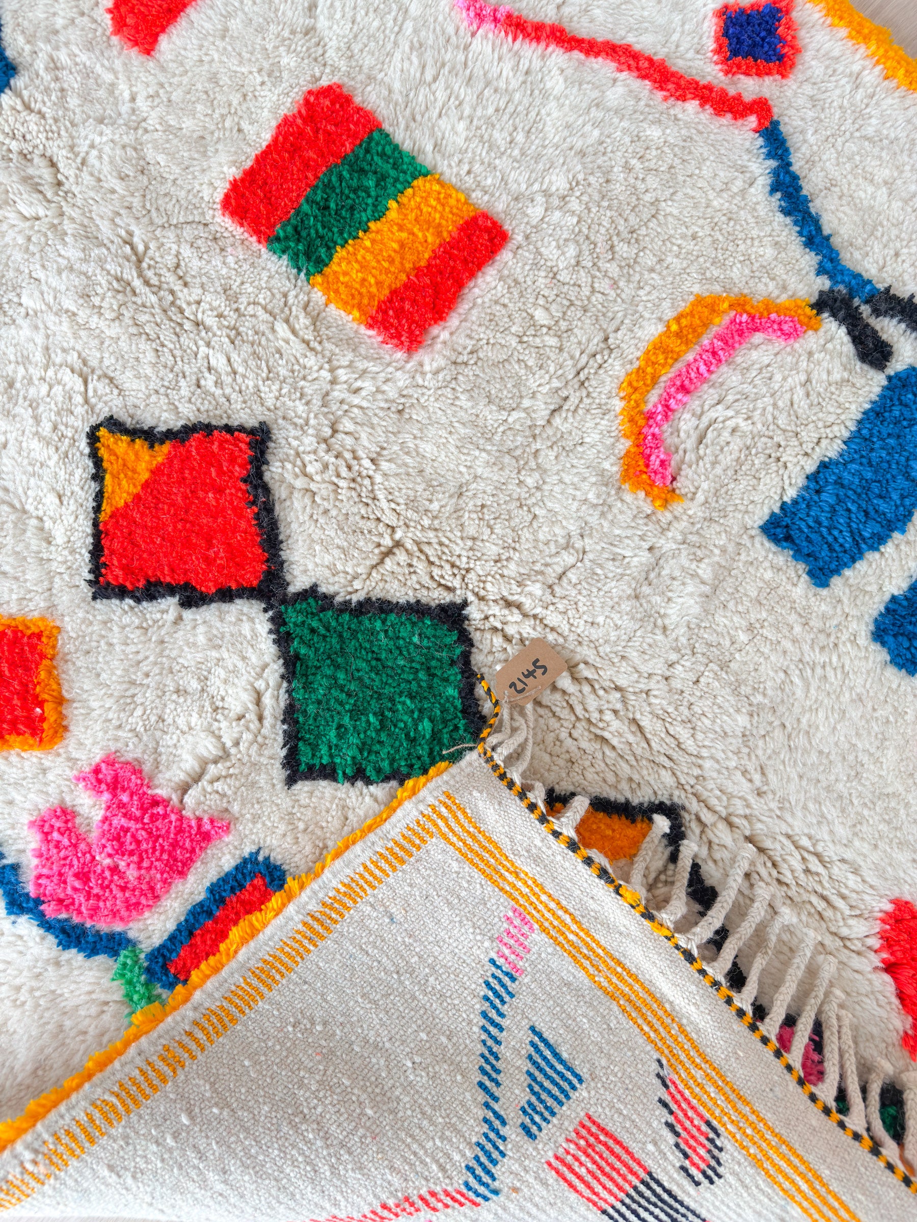 Tapis berbère coloré 143 x 297 cm - n°2145