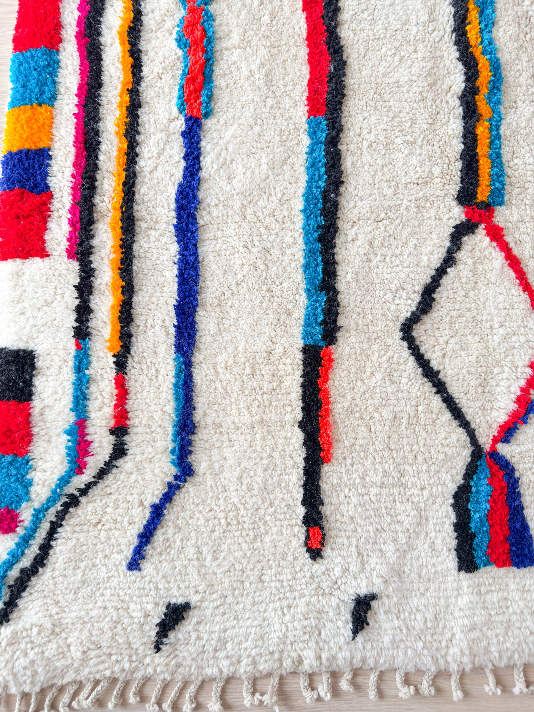 Colorful Berber rug 196 x 287 cm - no. 2129