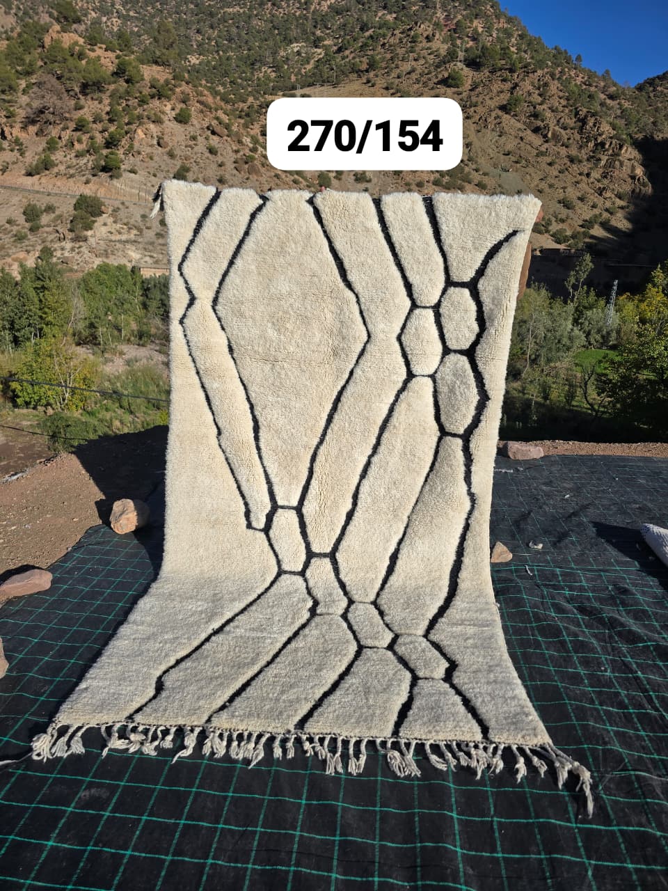 Tapis Beni Ouarain 153 x 285 cm - n°2516