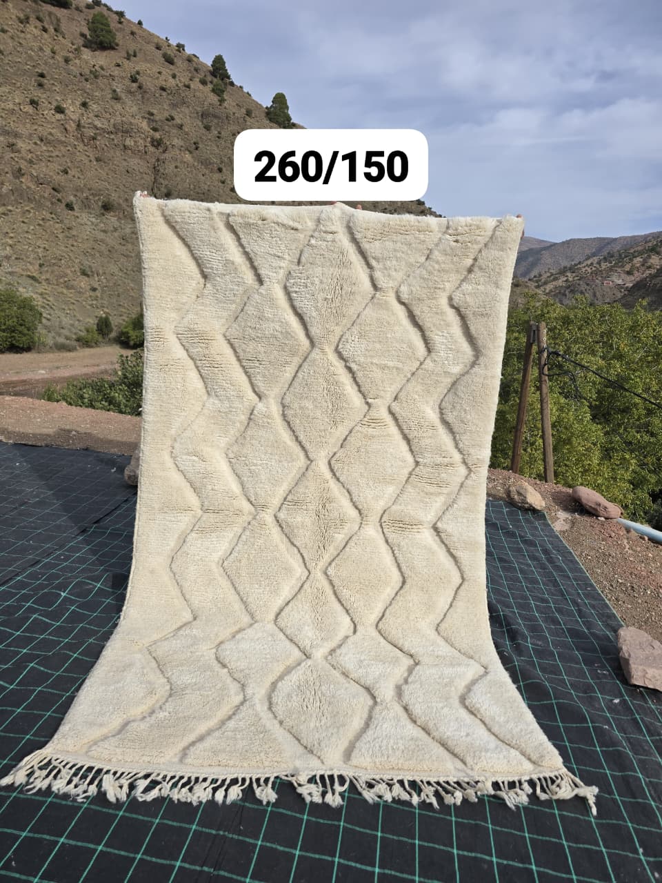 Tapis Beni Ouarain 151 x 275 cm - n°2535