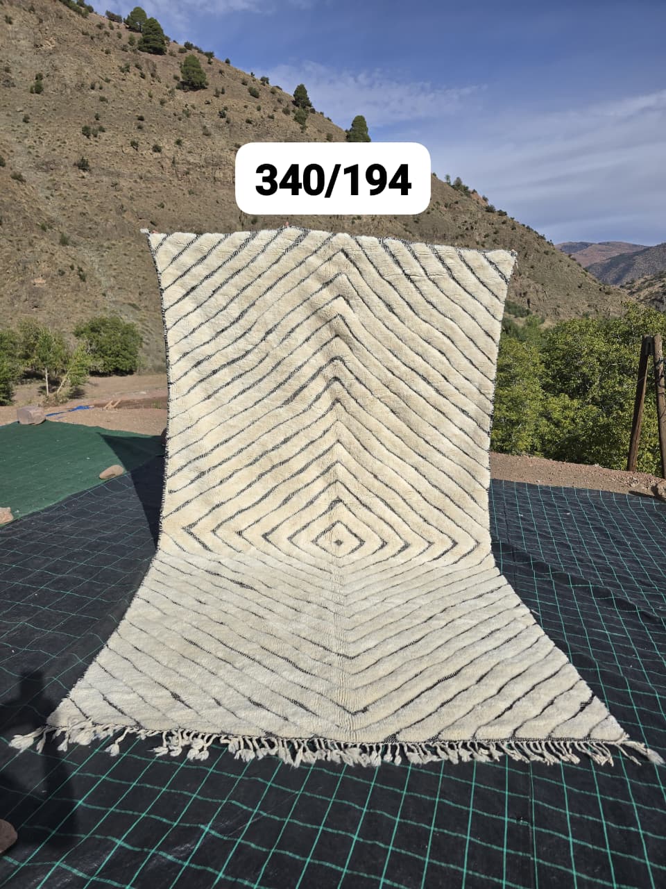 Beni Ouarain rug 195 x 360 cm - n°2501