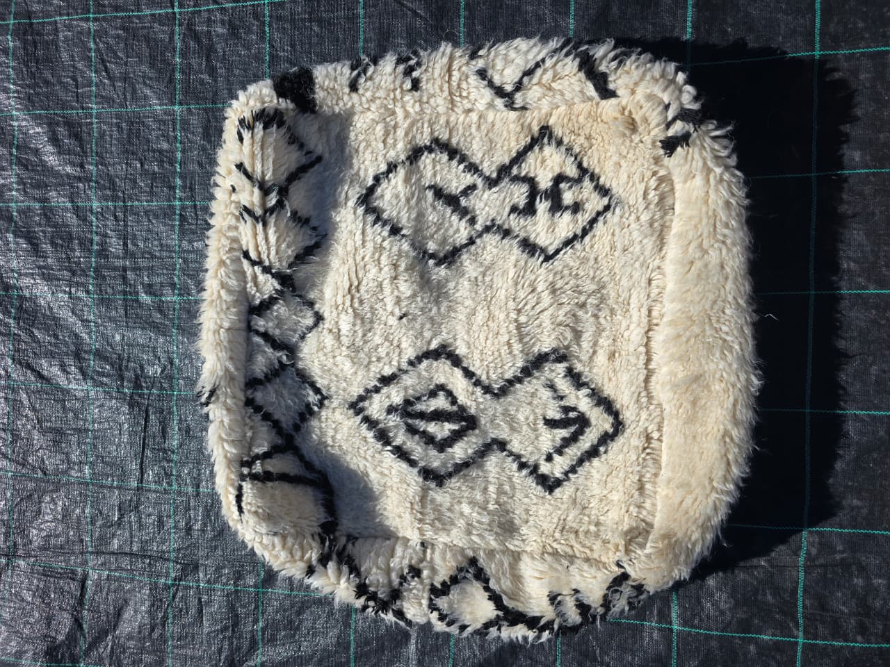 Pouf Marocain, pouf berbère coloré - 60 x 60 cm - n°93