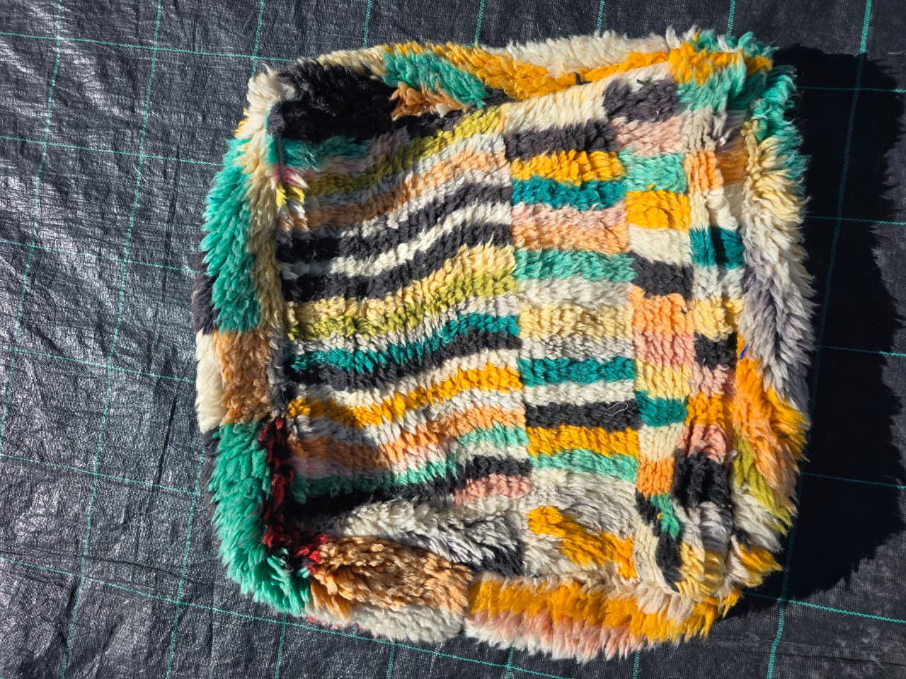 Pouf Marocain, pouf berbère coloré - 60 x 60 cm - n°133