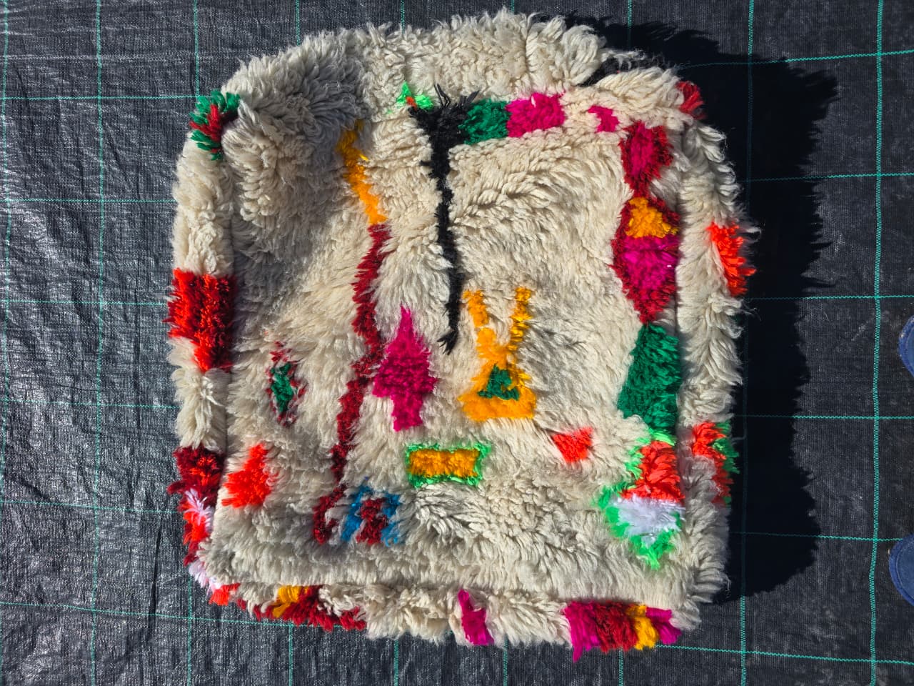 Pouf Marocain, pouf berbère coloré - 60 x 60 cm - n°103