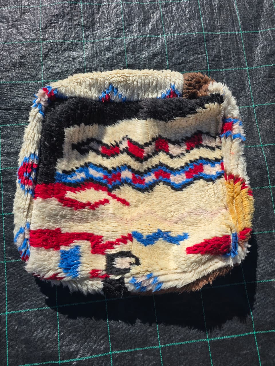 Pouf Marocain, pouf berbère coloré - 60 x 60 cm - n°138