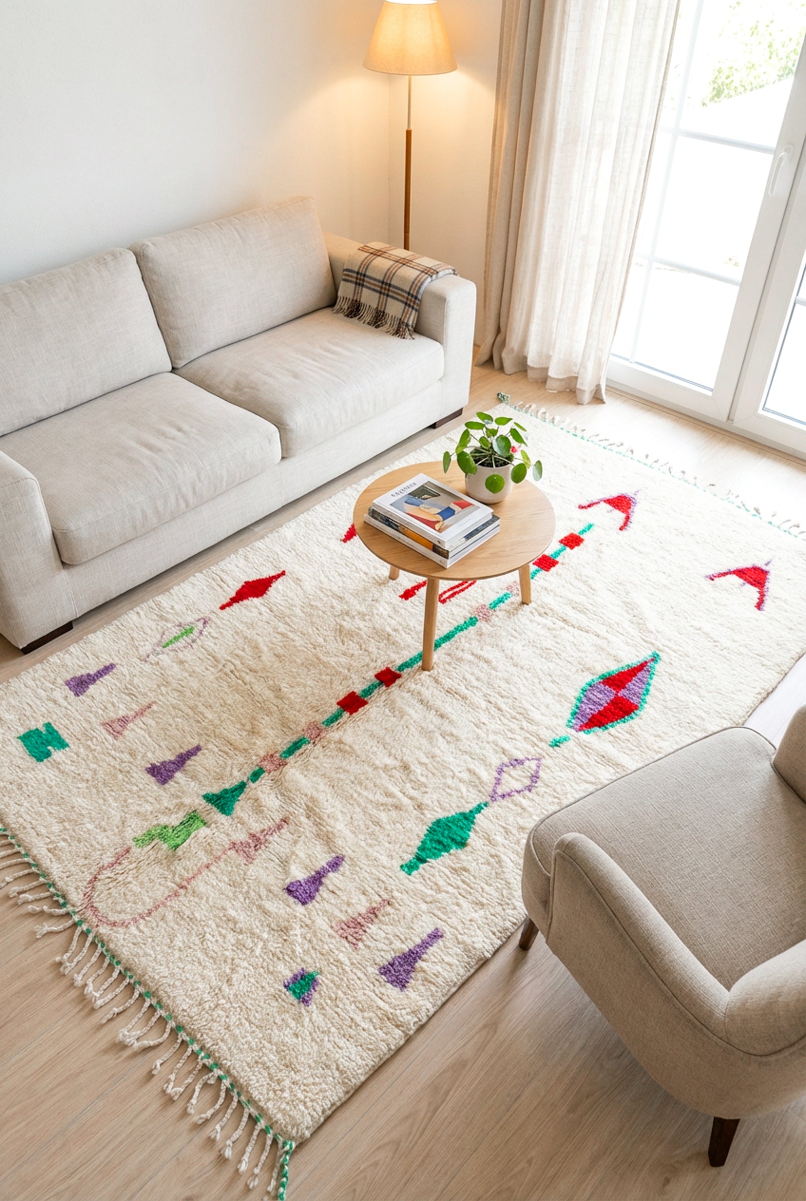 Colorful Berber rug 150 x 279 cm - n°1943