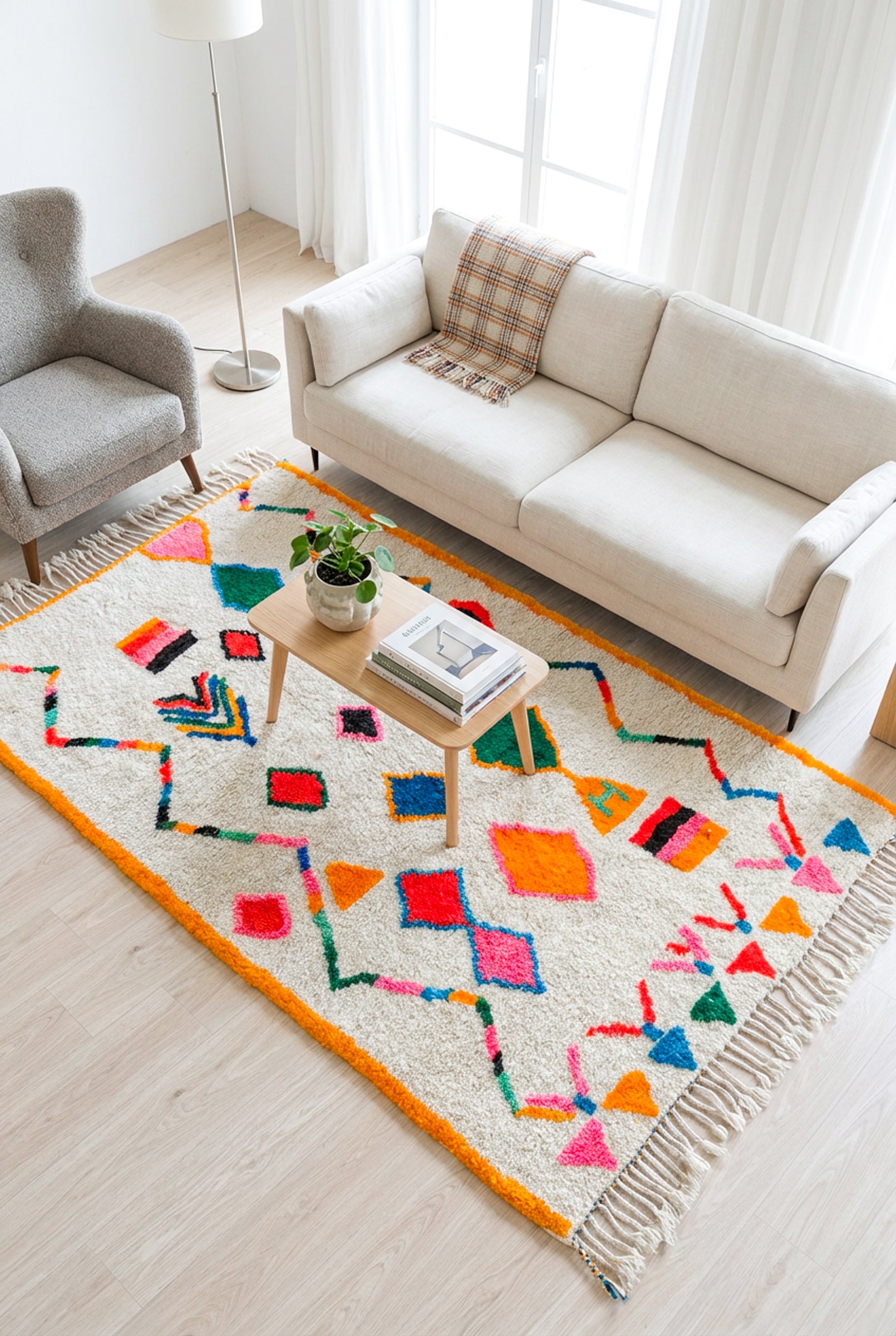 Colorful Berber rug 154 x 276 cm - n°1982