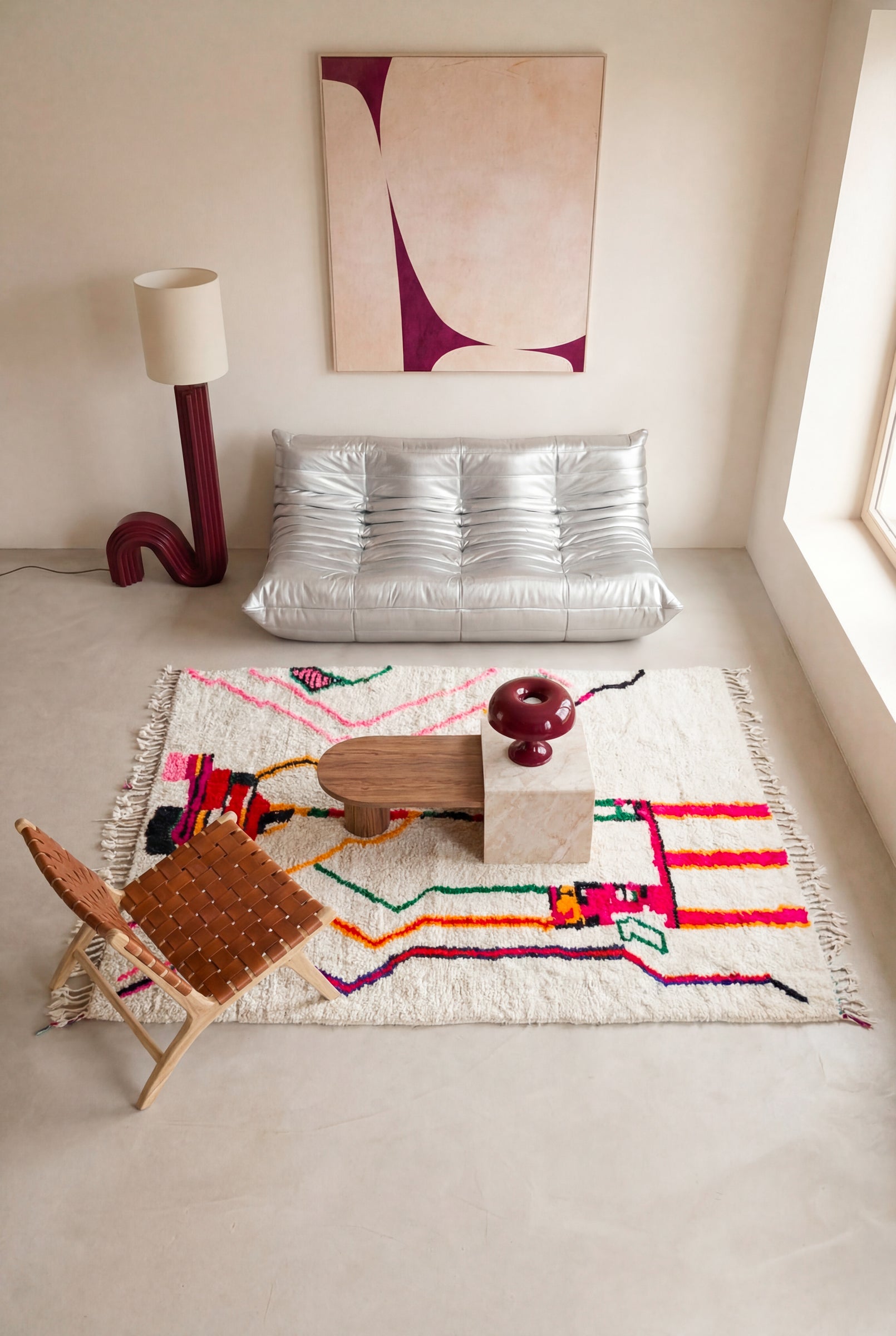 Farbenfroher Berberteppich 185 x 296 cm - Nr. 1619