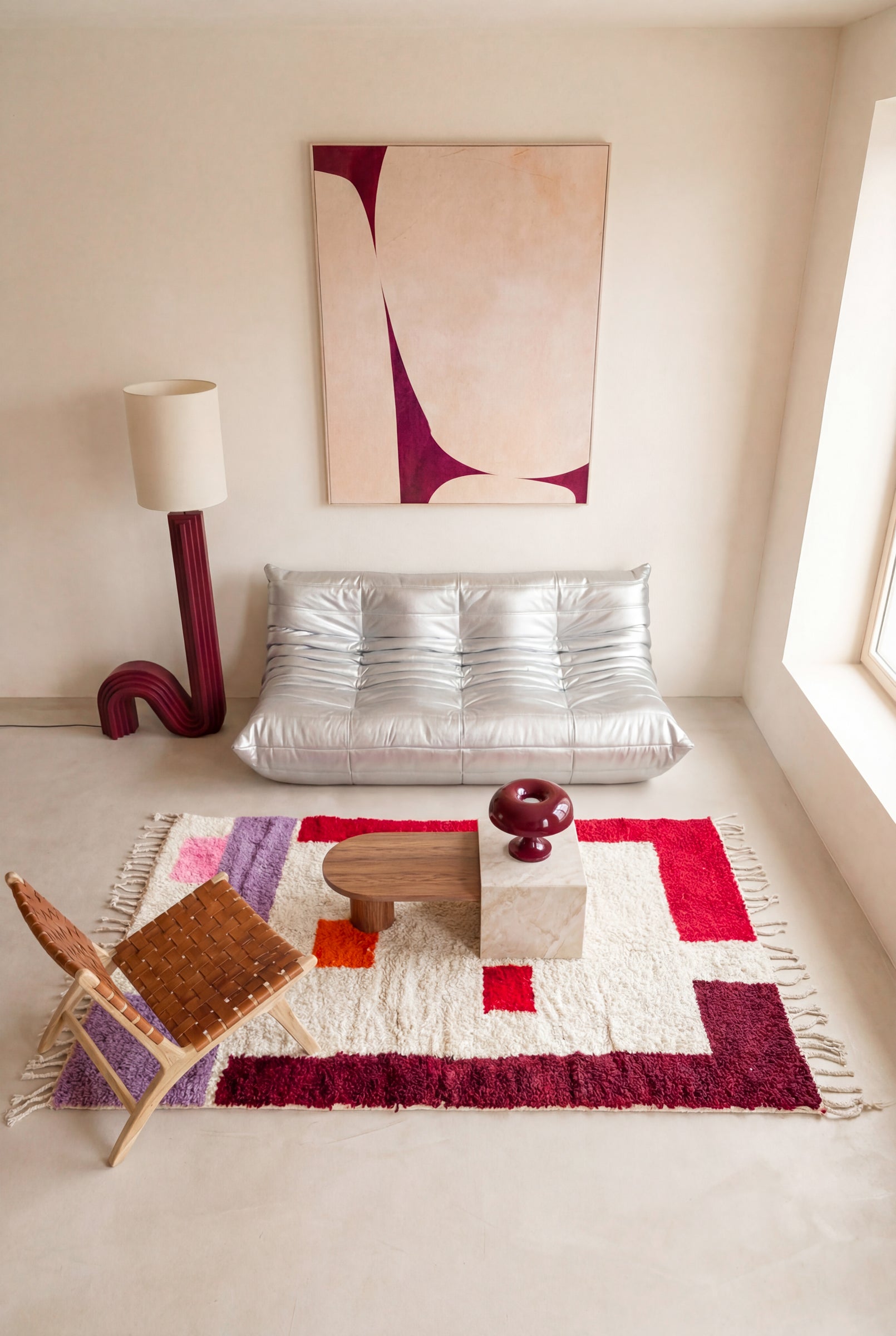 Bunter Berberteppich 150 x 305 cm - Nr. 2189