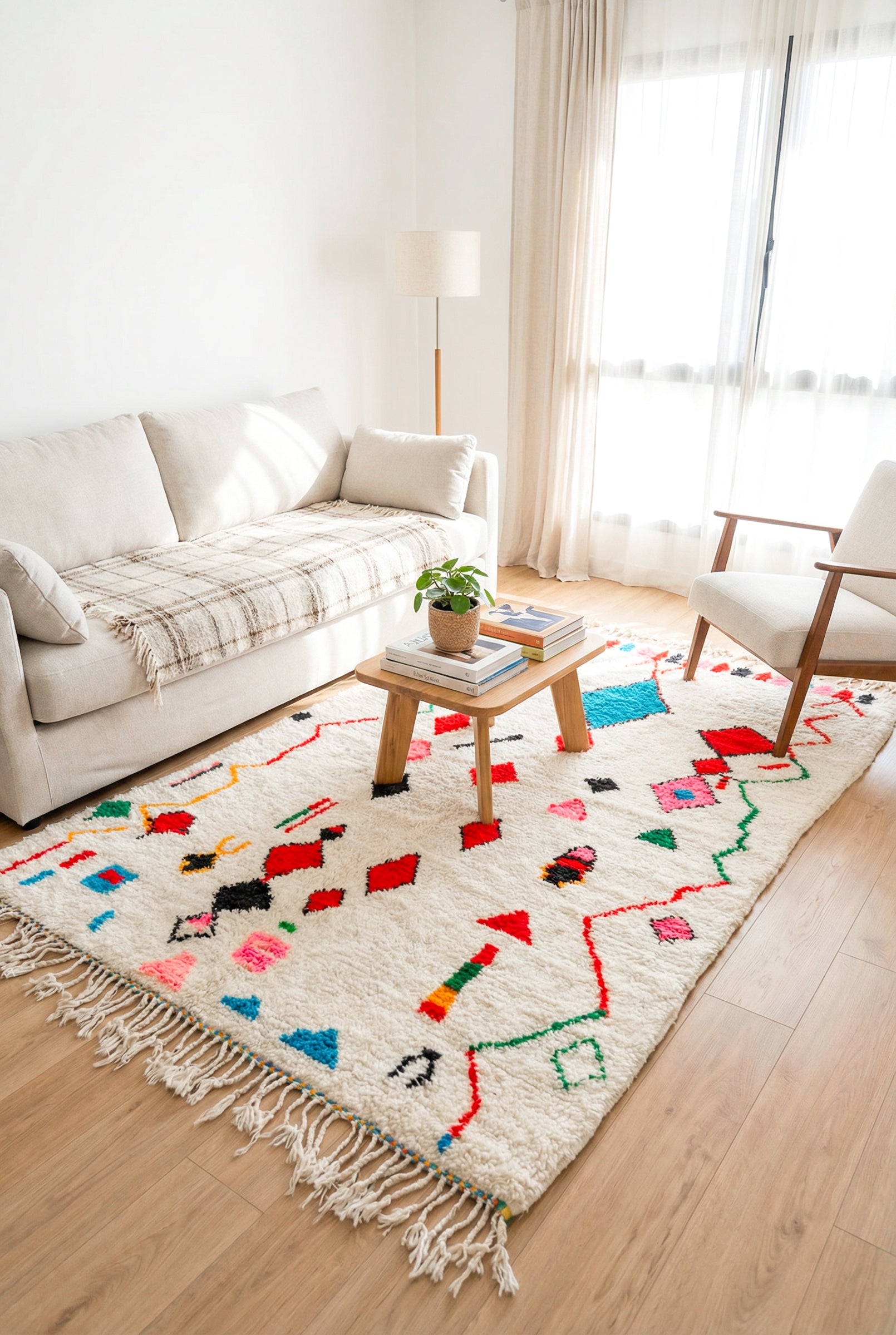 Colorful Berber rug 158 x 271 cm - n°1604