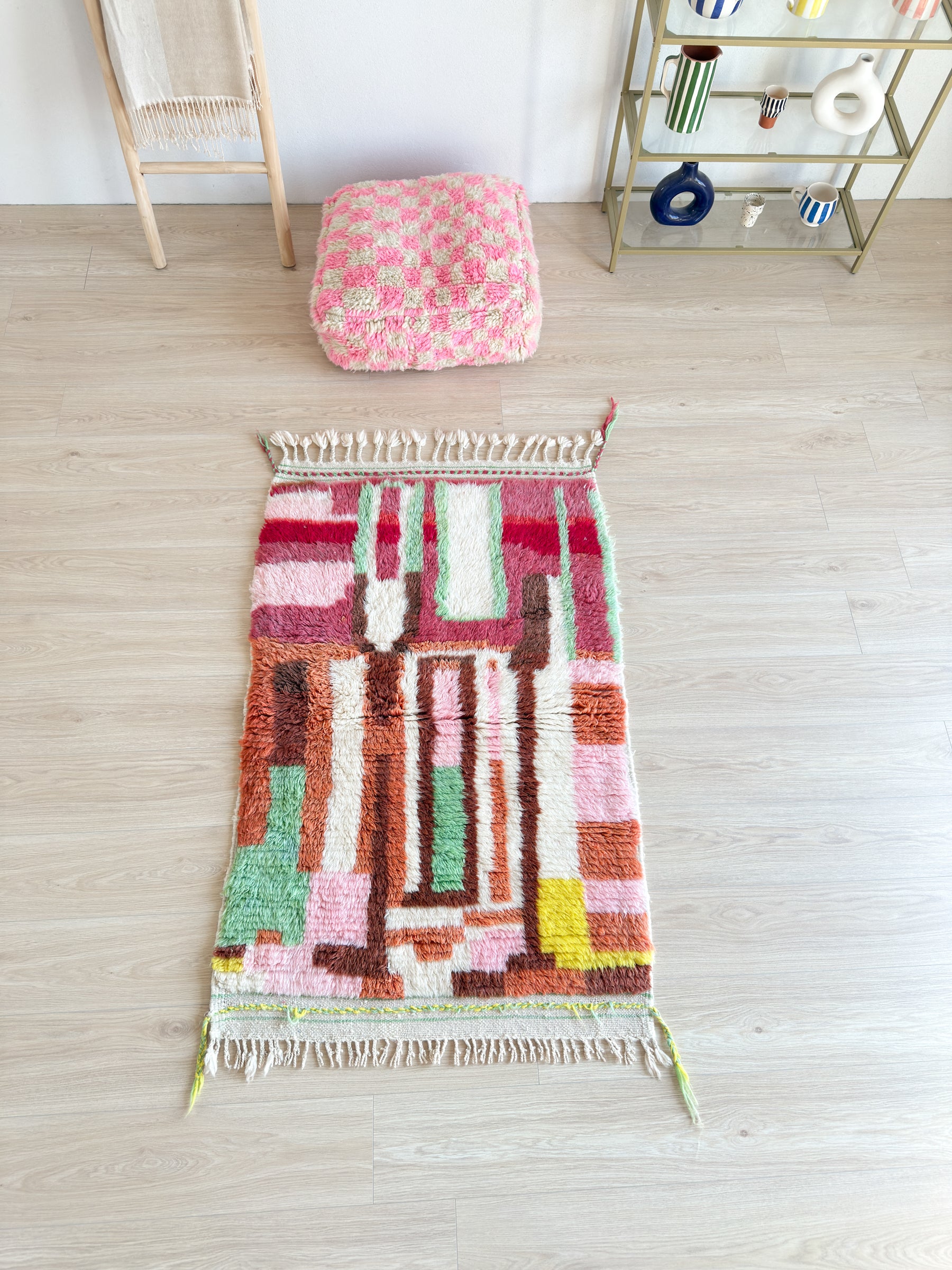 Colorful Berber rug 96 x 168 cm - No. 2505