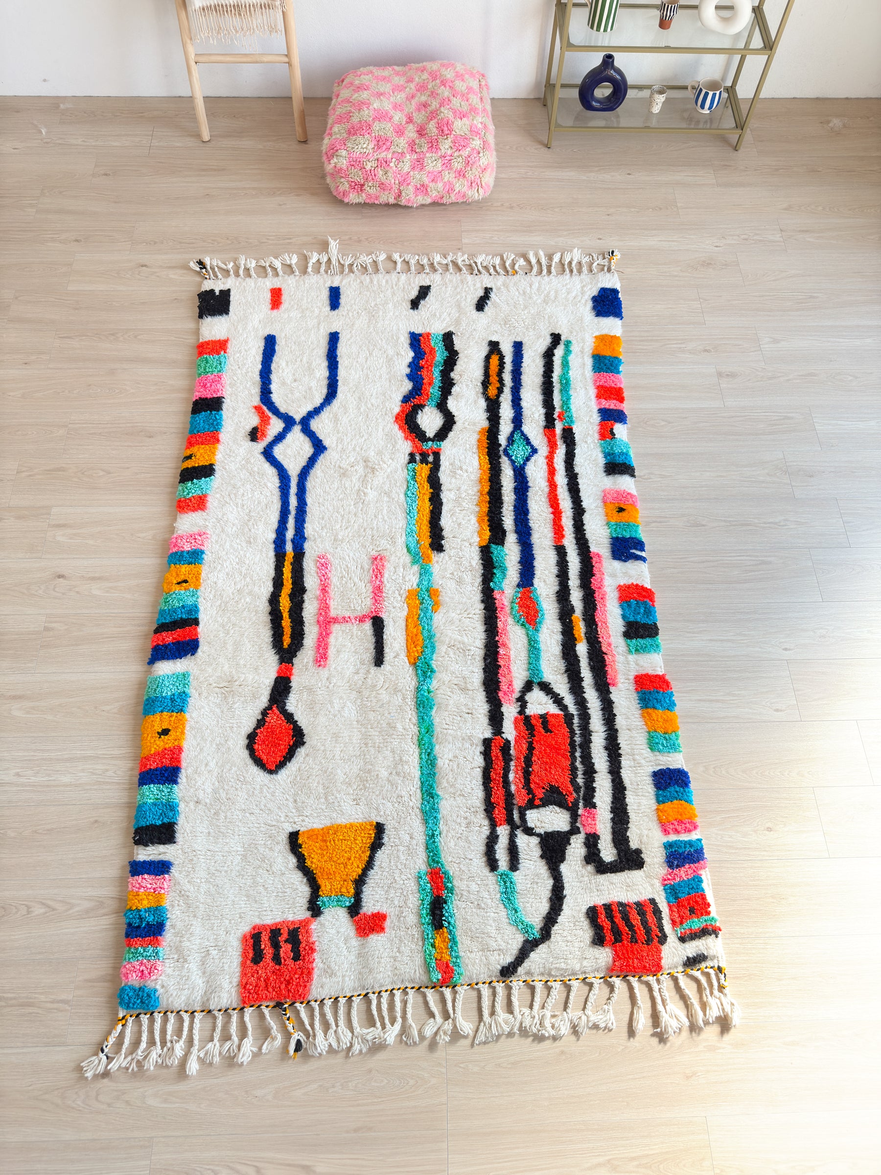 Tapis berbère coloré 150 x 267 cm - n°2487