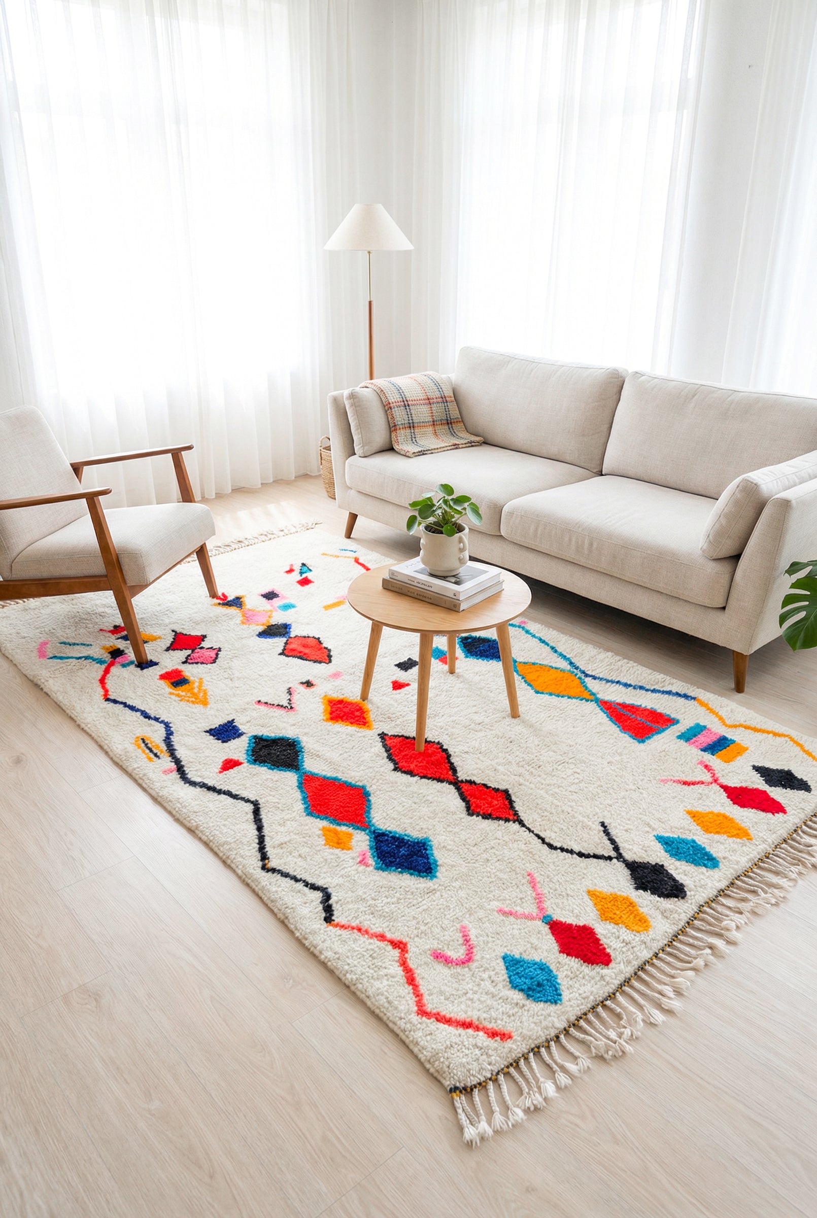 Tapis berbère coloré 158 x 280 cm - n°1425