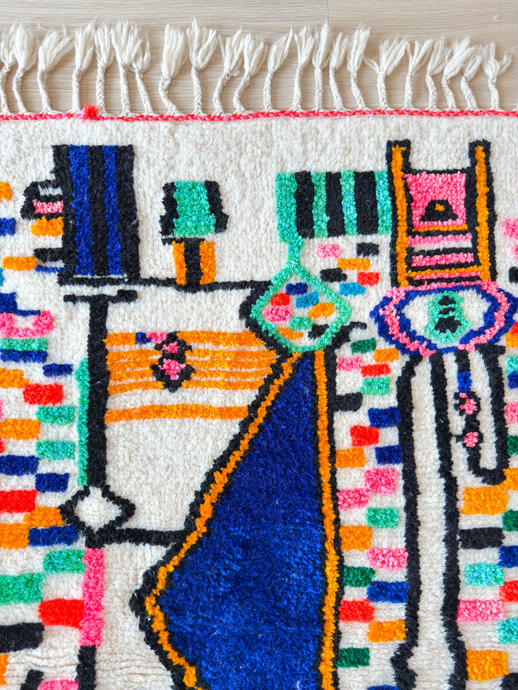 Tapis berbère coloré 99 x 185 cm - n°2484