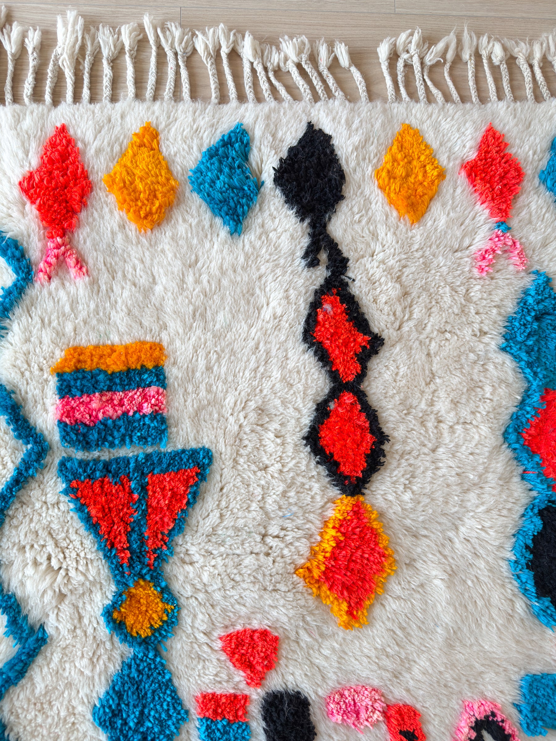 Bunter Berberteppich 102 x 161 cm - Nr. 2474