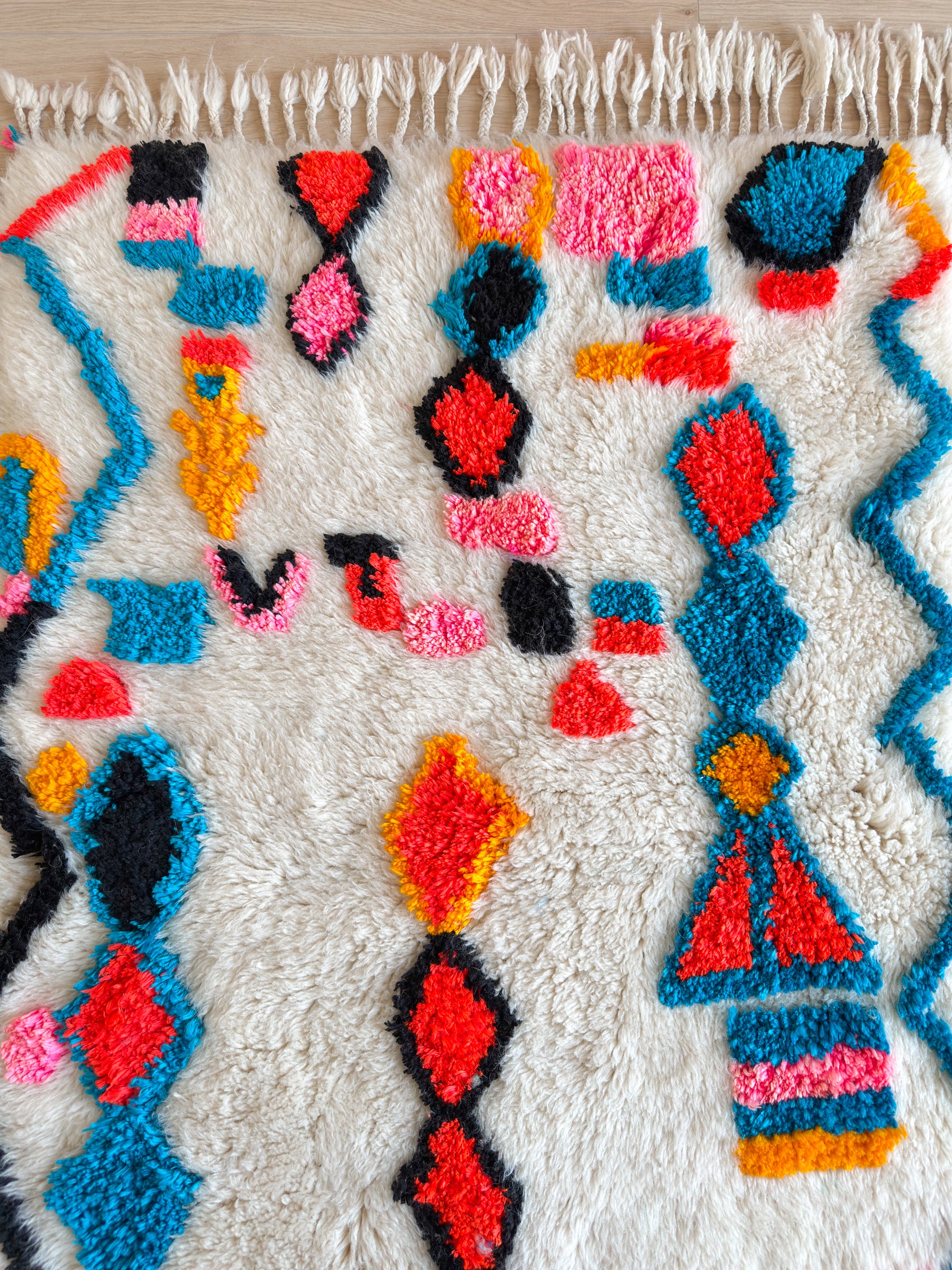 Bunter Berberteppich 102 x 161 cm - Nr. 2474