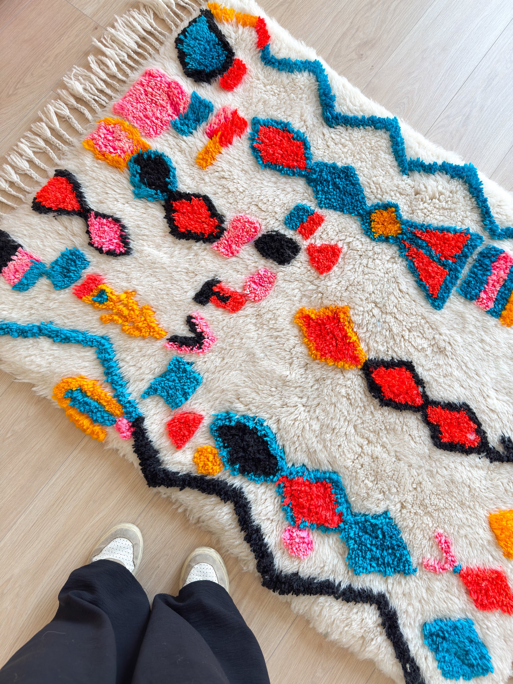 Tapis berbère coloré 102 x 161 cm - n°2474