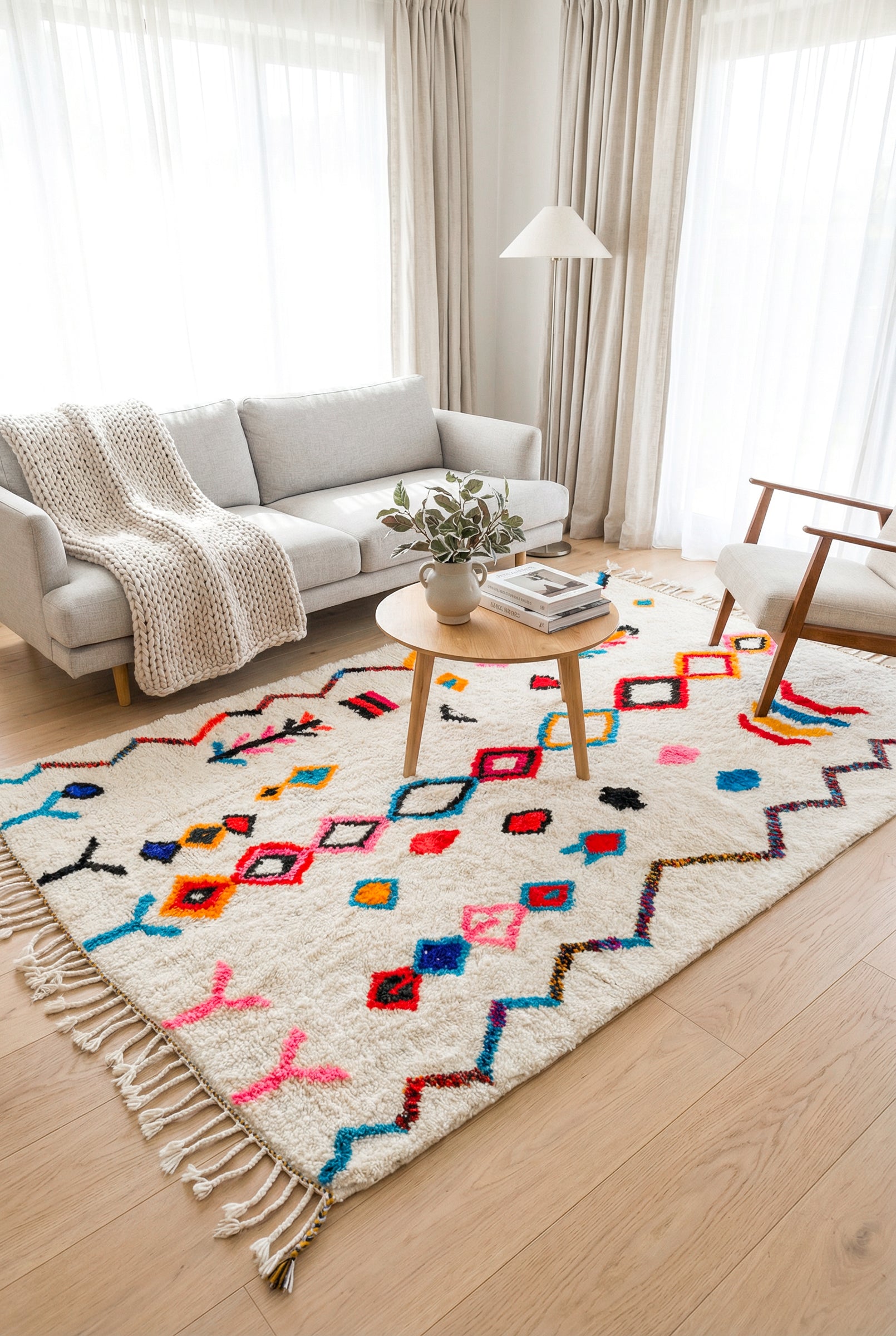 Tapis berbère coloré 181 x 309 cm - n°2258