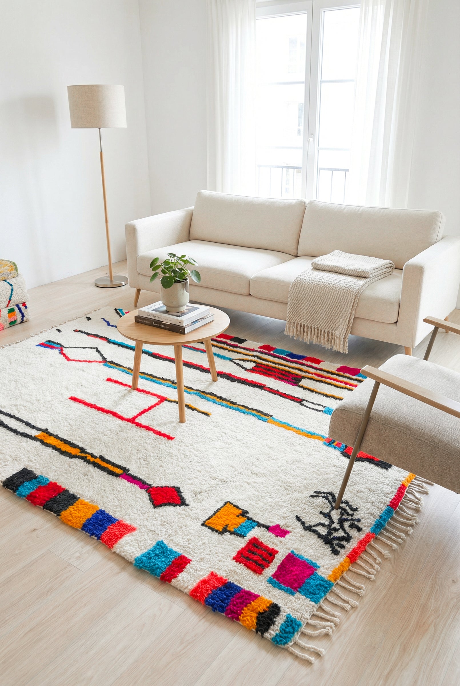 Tapis berbère coloré 196 x 287 cm - n°2129