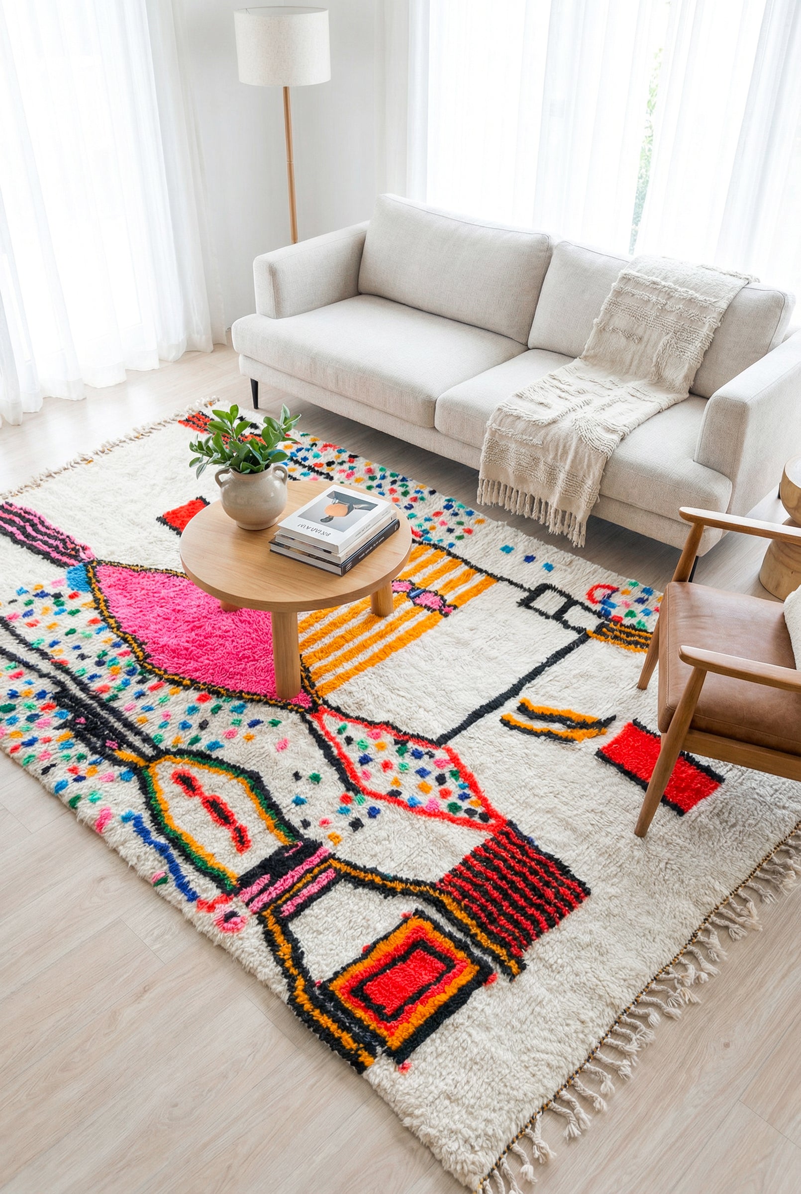 Tapis berbère coloré 197 x 304 cm - n°2236