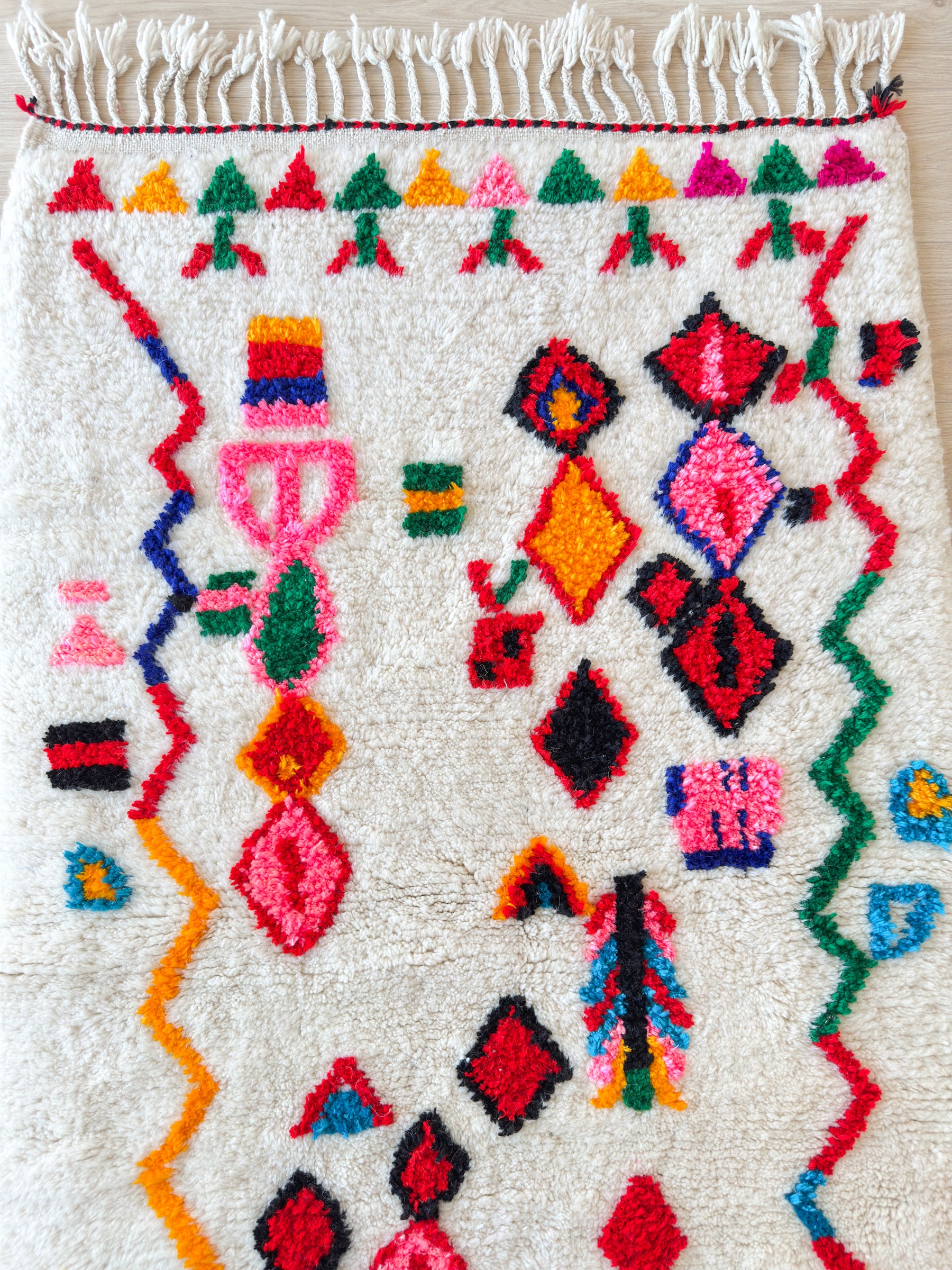 Tapis berbère coloré 106 x 204 cm - n°2504