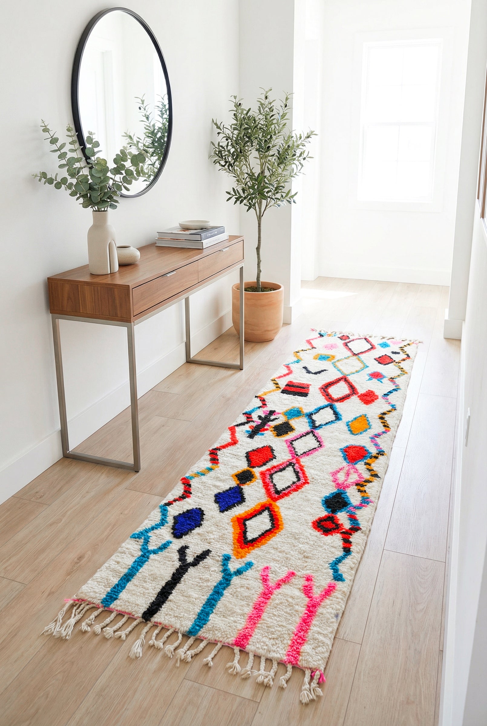 Tapis de couloir berbère coloré 81 x 299 cm - n°2224