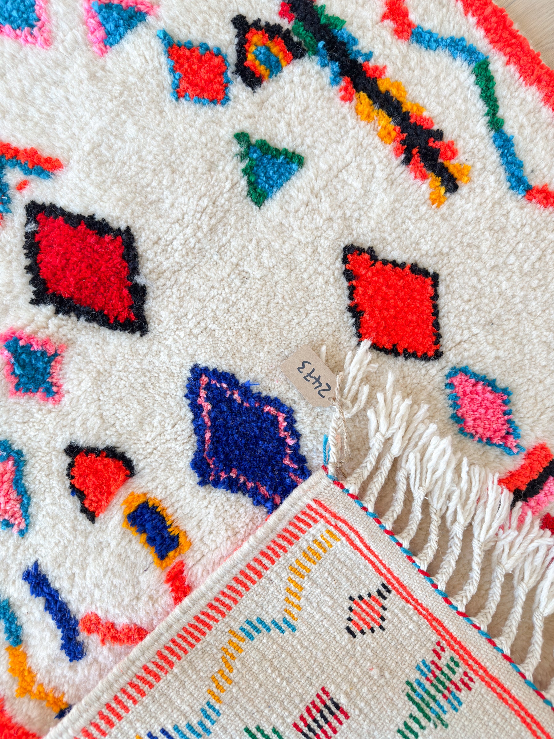 Tapis berbère coloré 91 x 175 cm - n°2473