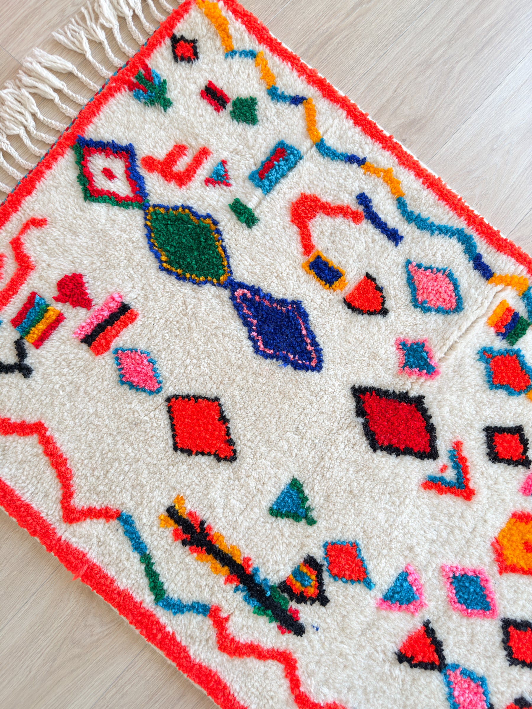 Tapis berbère coloré 91 x 175 cm - n°2473