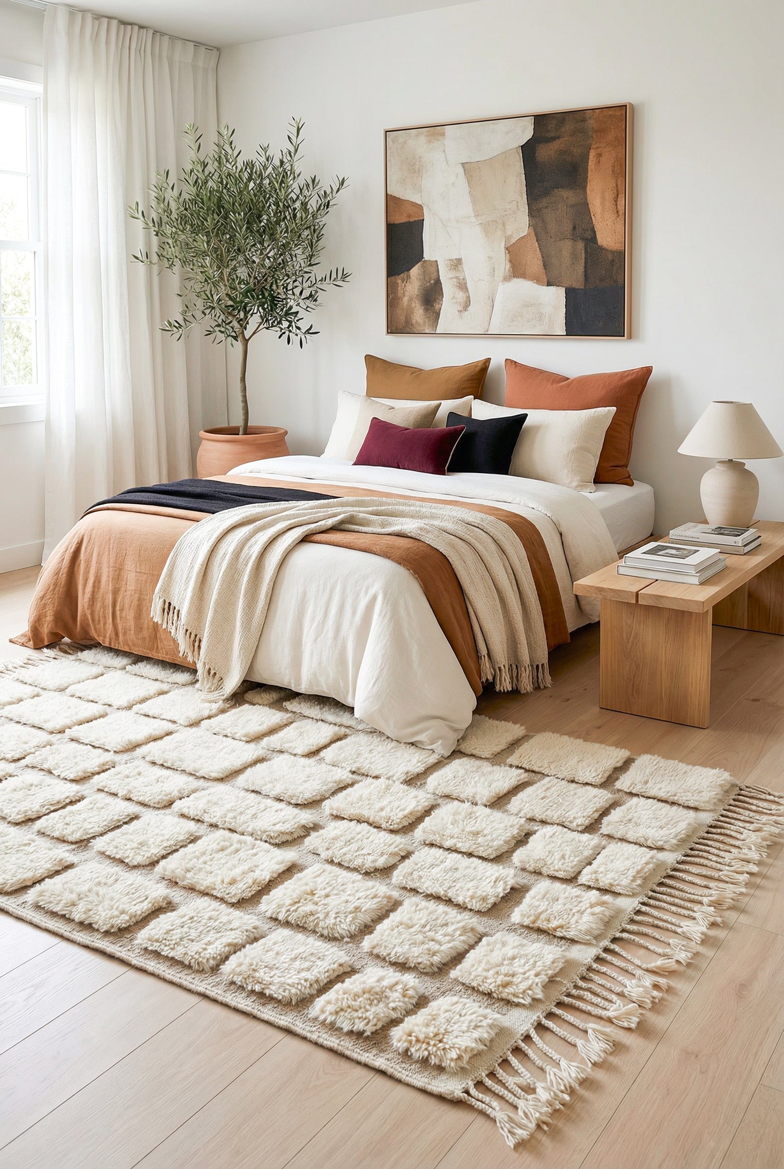 White Berber rug 151 x 270 cm - n°2257