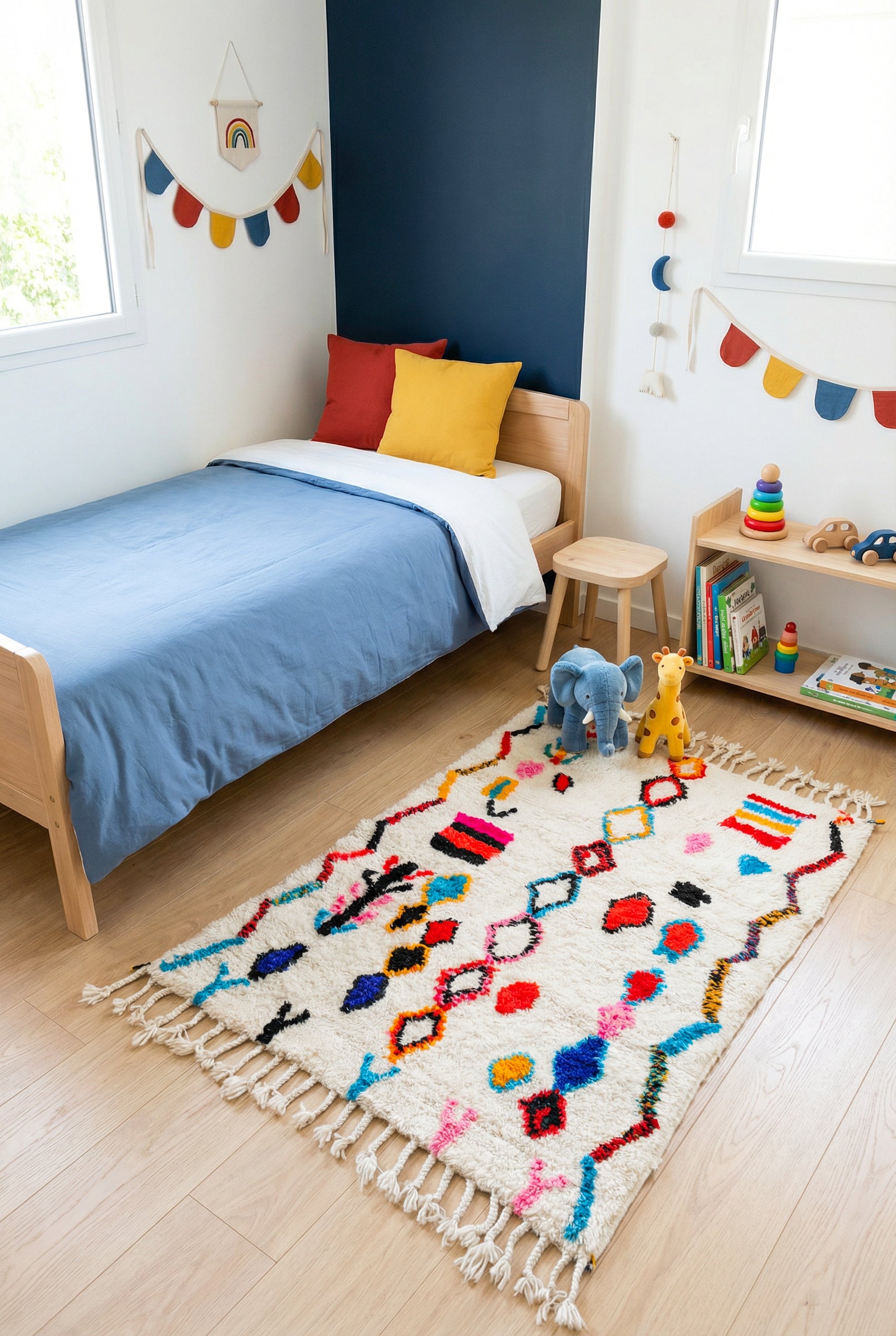 Tapis berbère coloré 97 x 150 cm - n°2031