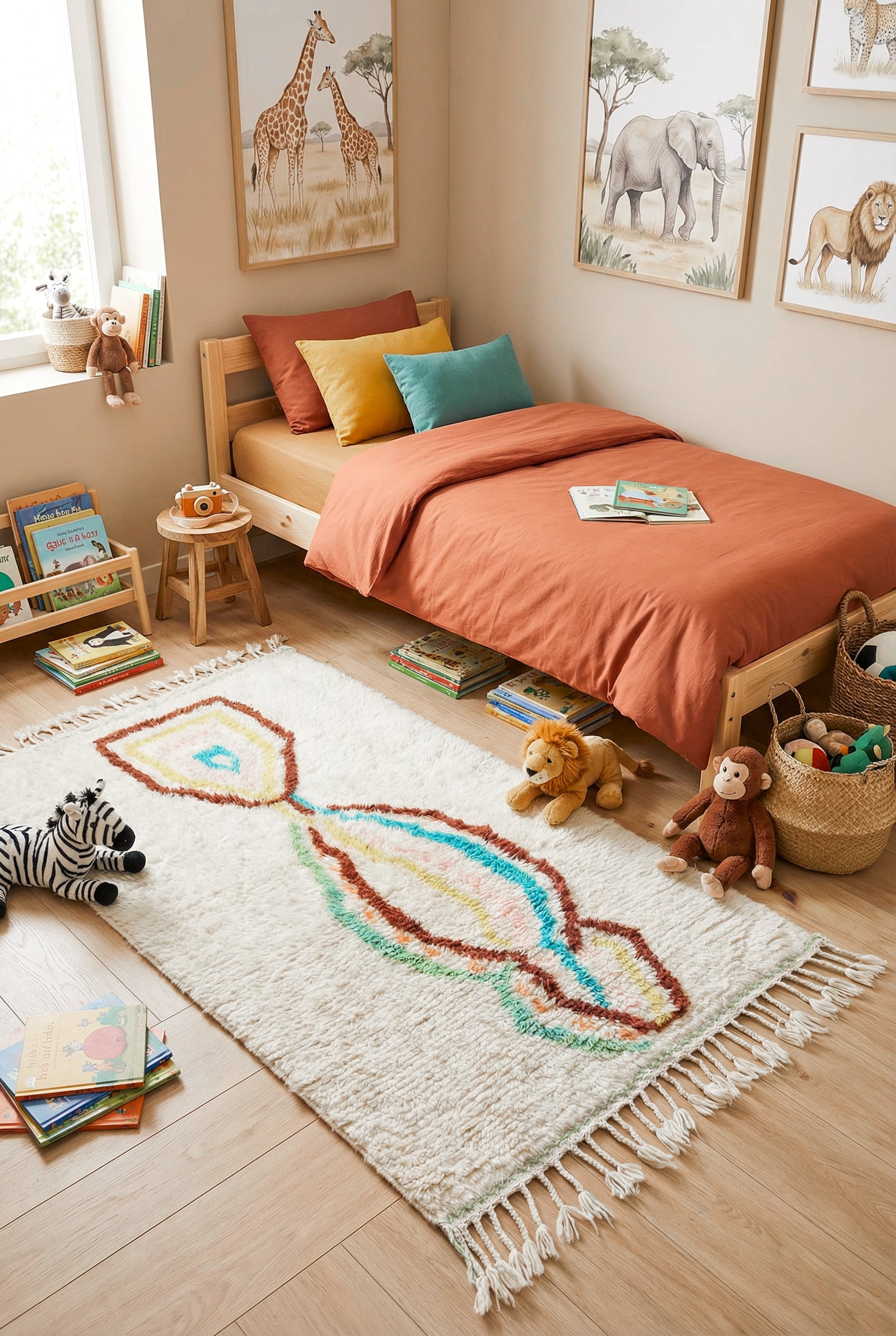 Colorful Berber rug 95 x 180 cm - n°2295