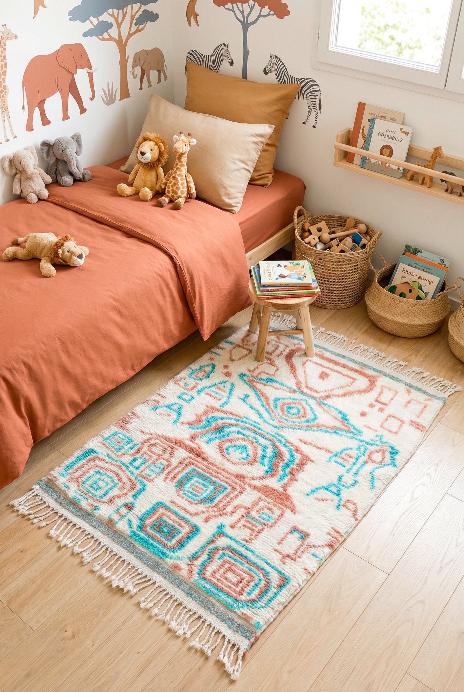 Colorful Berber rug 114 x 172 cm - n°2331