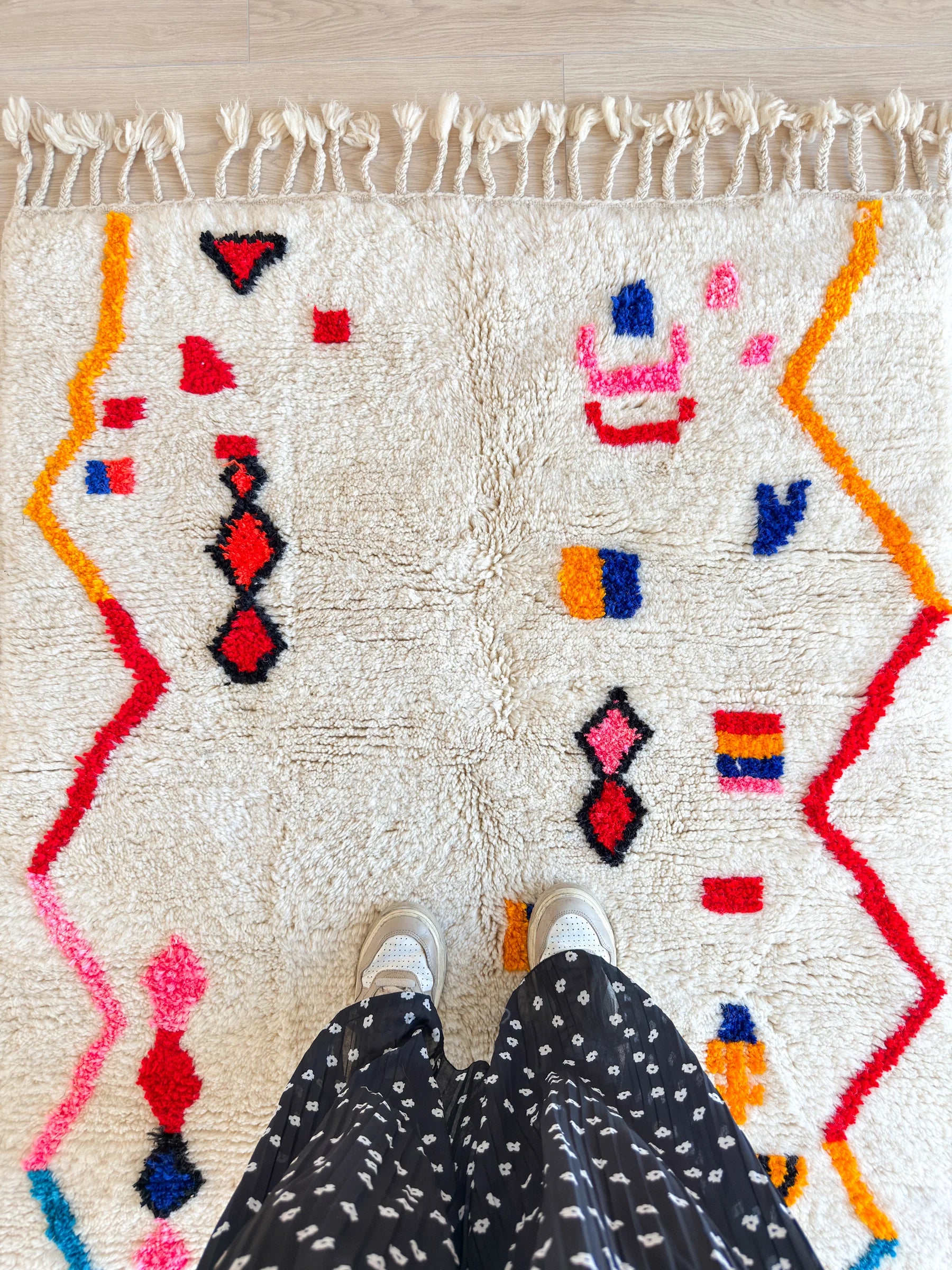 Tapis berbère coloré 119 x 203 cm - n°2567