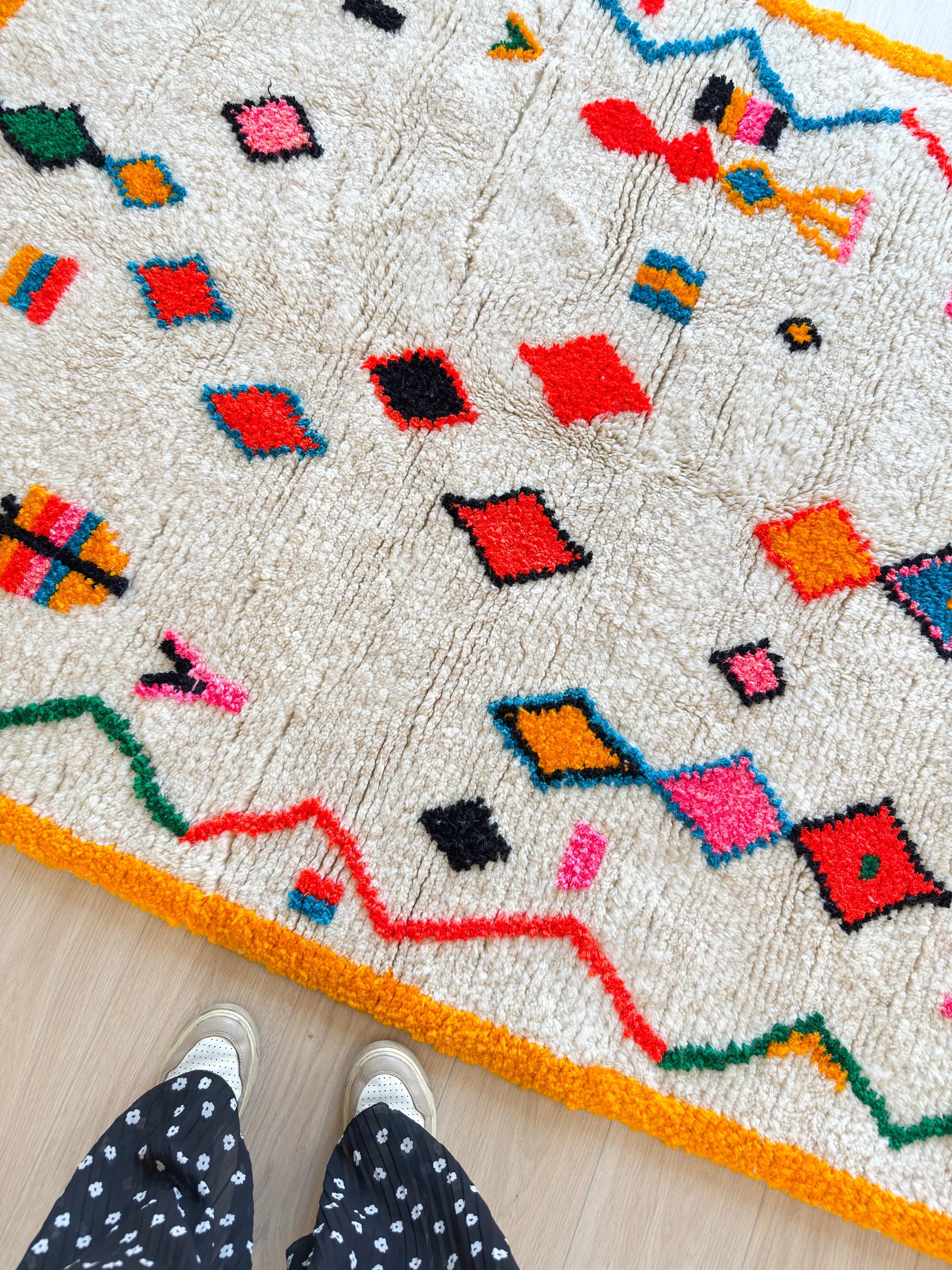 Tapis berbère coloré 157 x 223 cm - n°2544