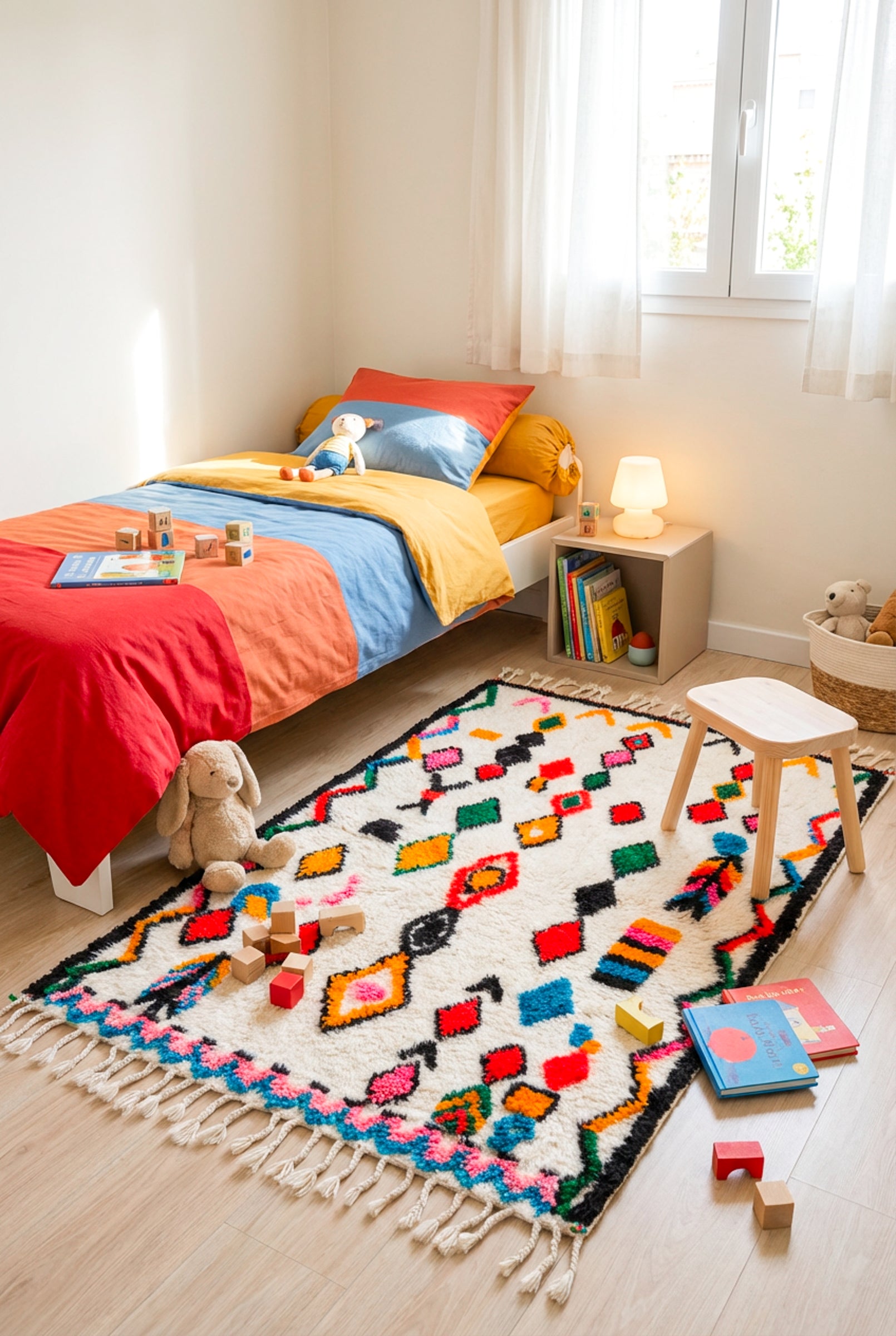 Tapis berbère coloré 104 x 170 cm - n°2444