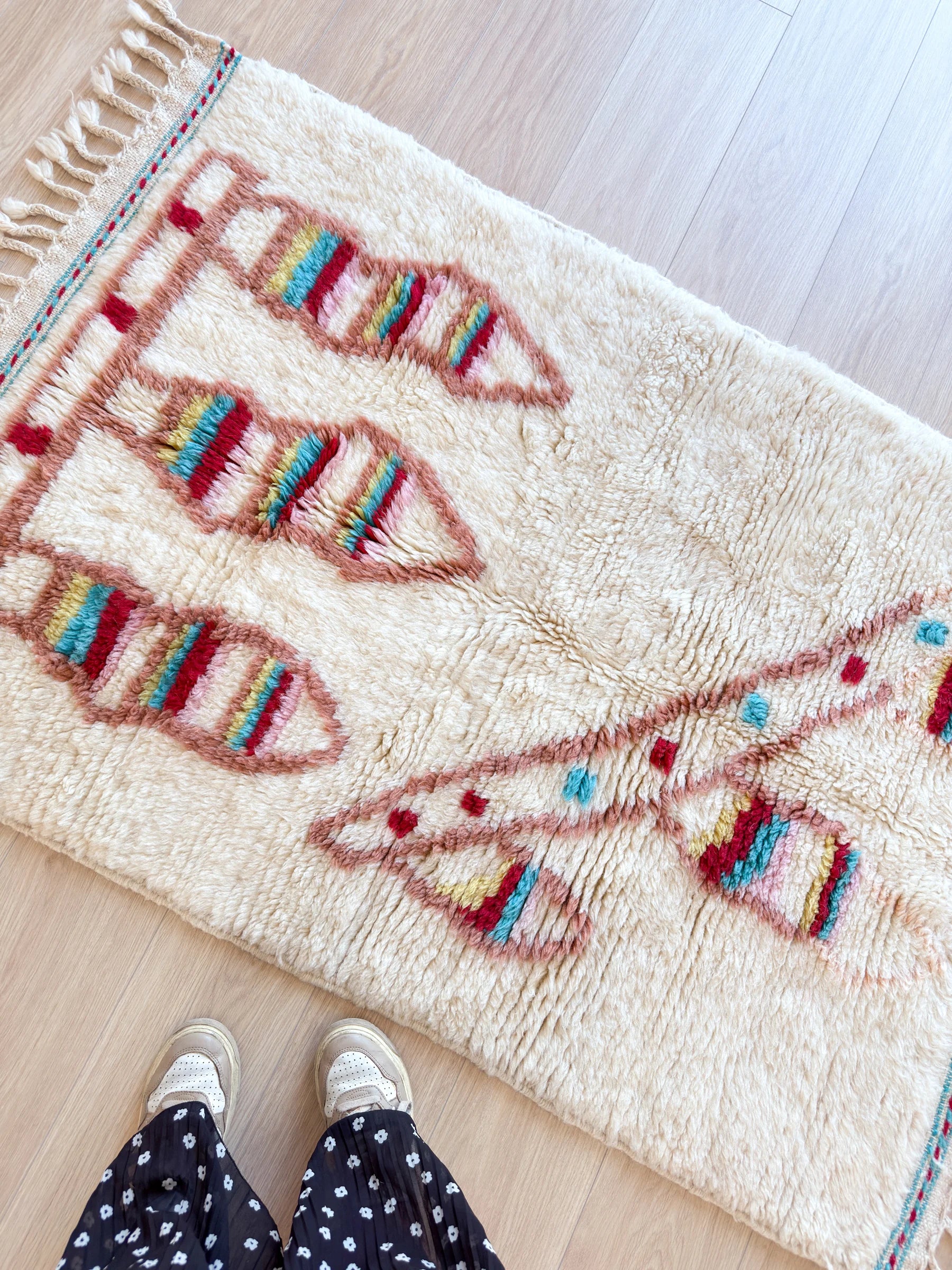 Tapis berbère coloré 99 x 165 cm - n°2294