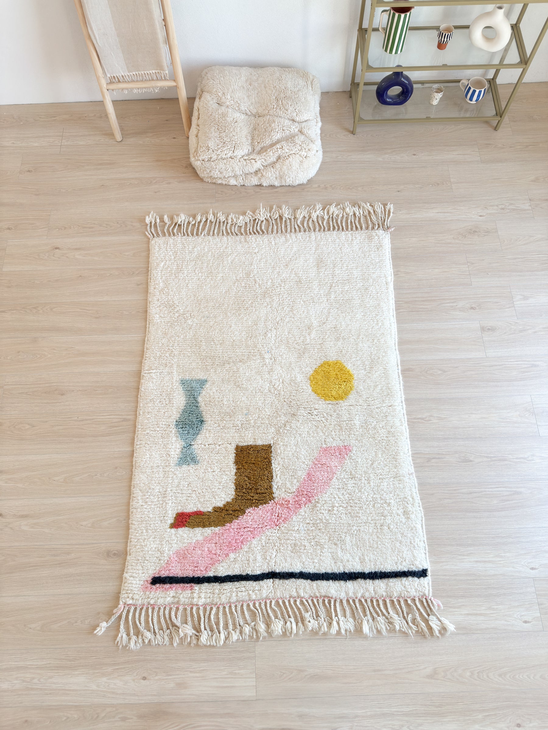 Tapis berbère coloré 123 x 197 cm - n°2582