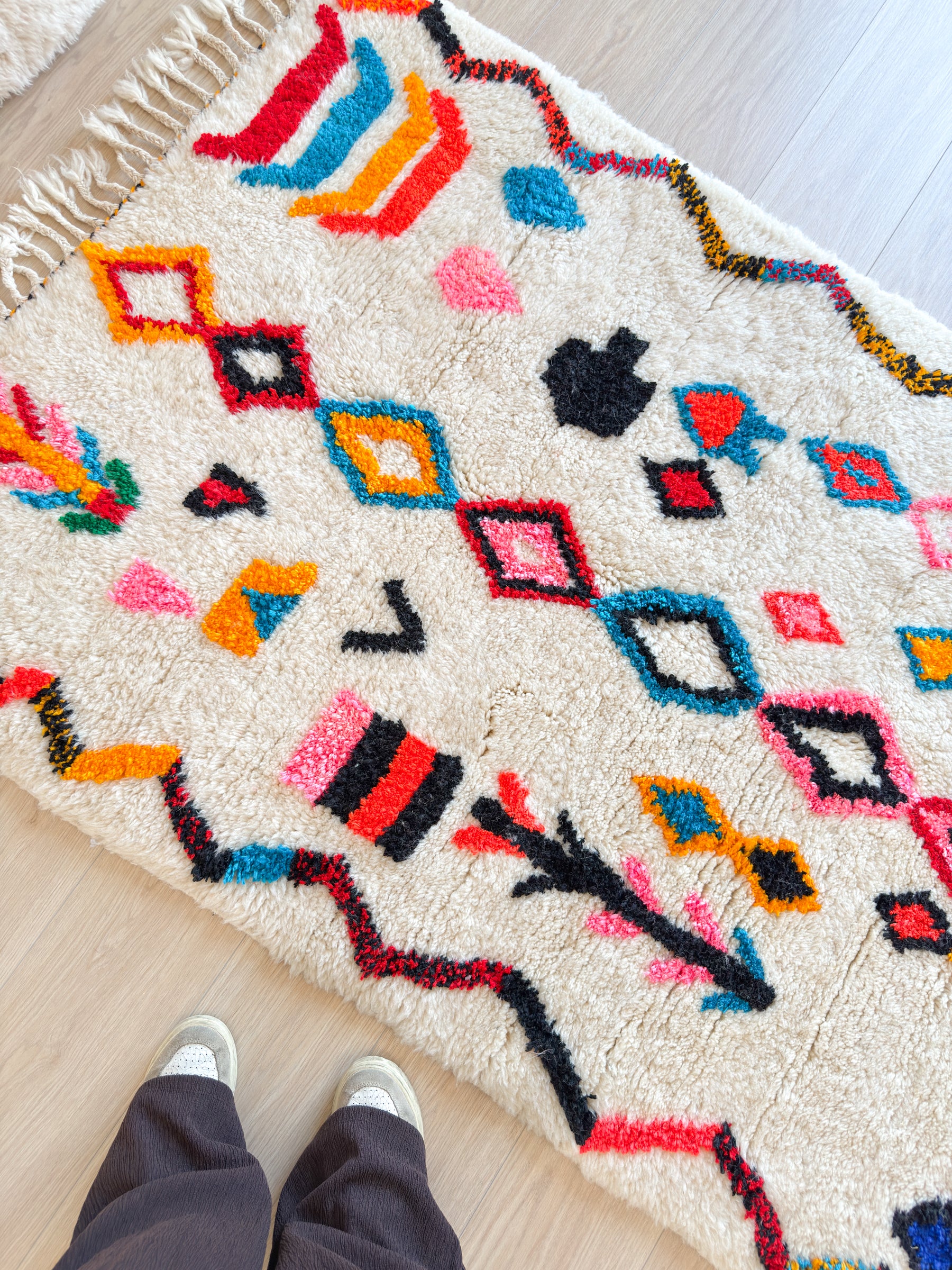 Tapis berbère coloré 115 x 190 cm - n°2599
