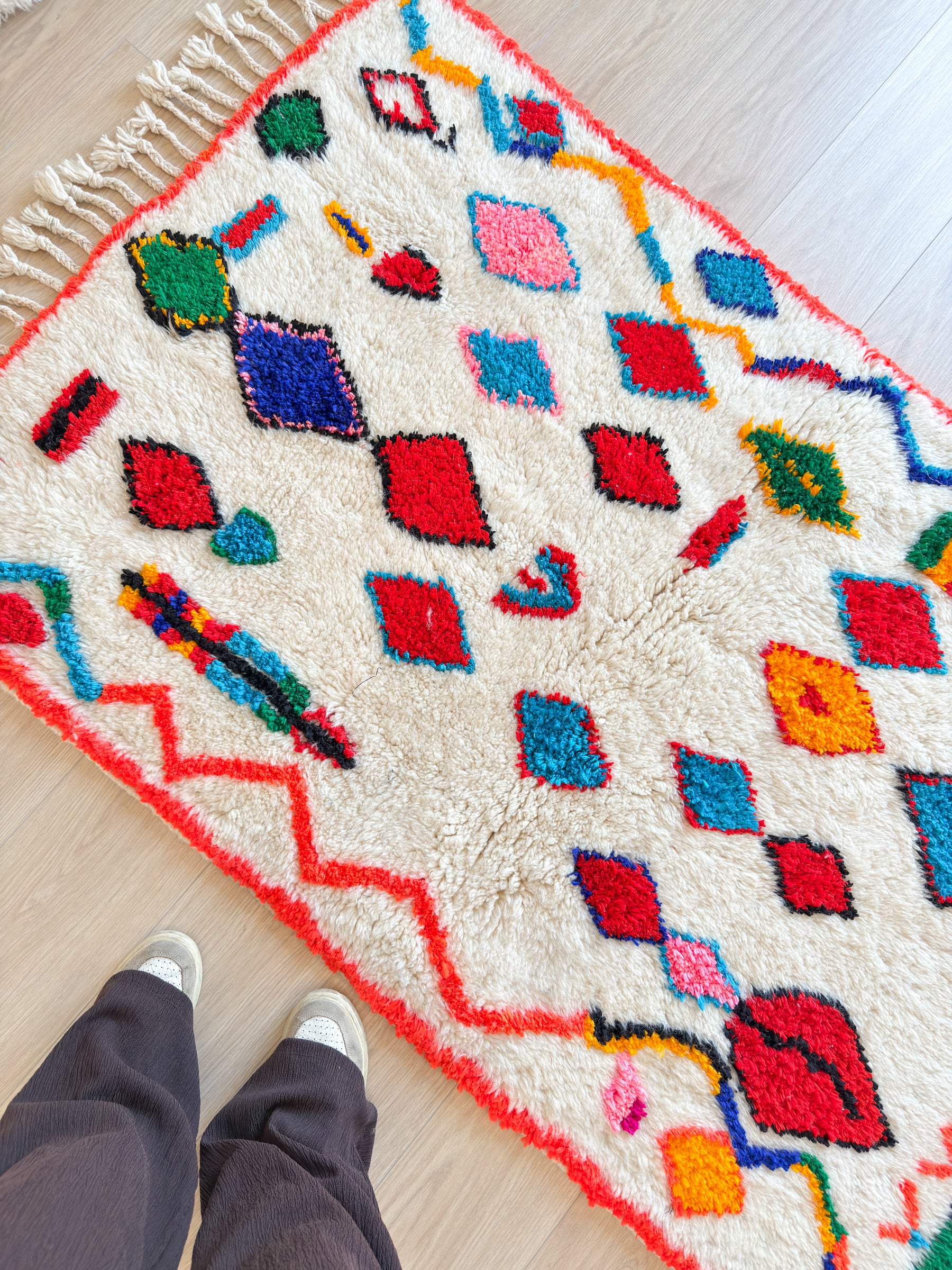 Tapis berbère coloré 104 x 176 cm - n°2597