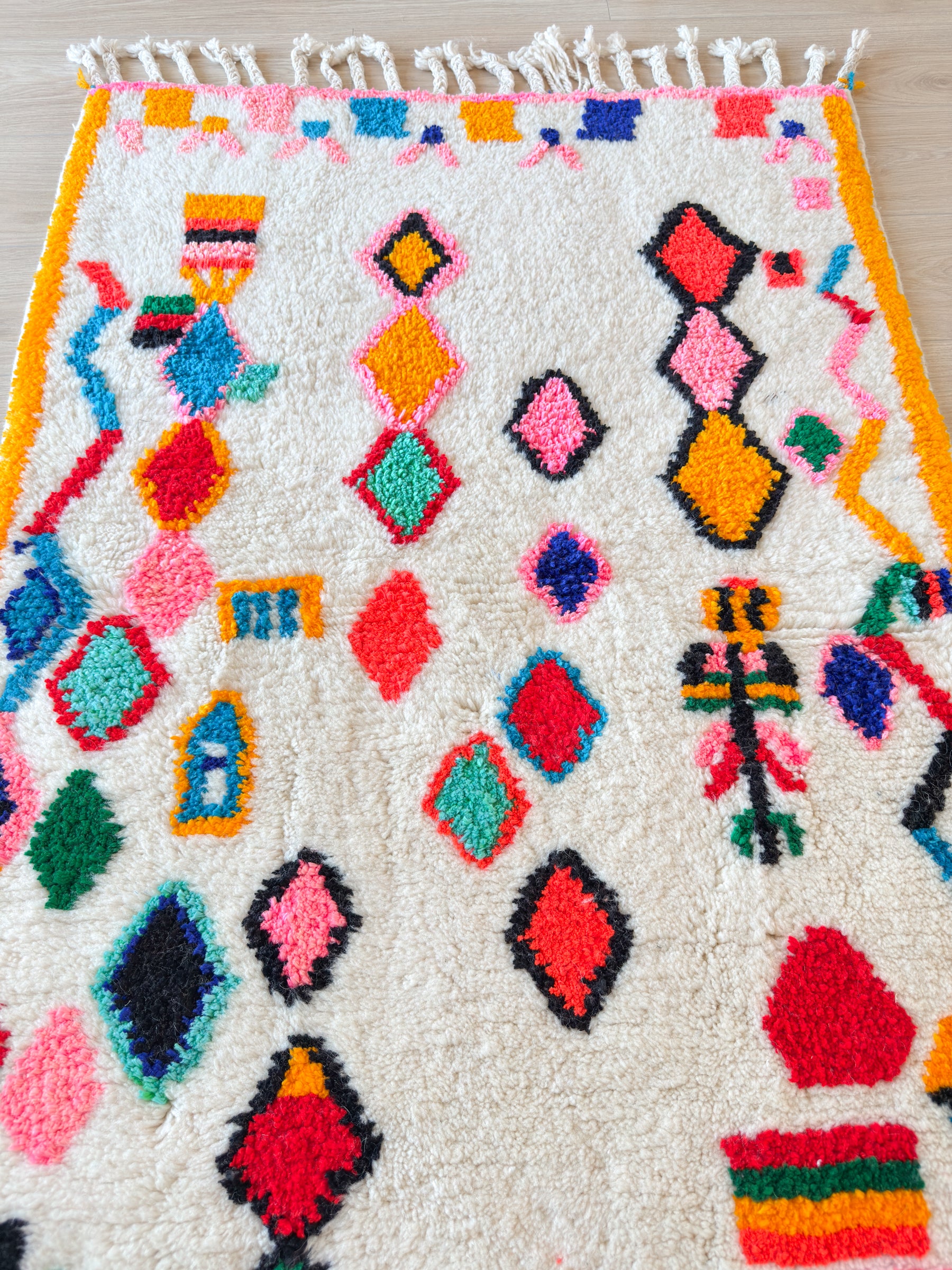 Tapis berbère coloré 95 x 175 cm - n°2573