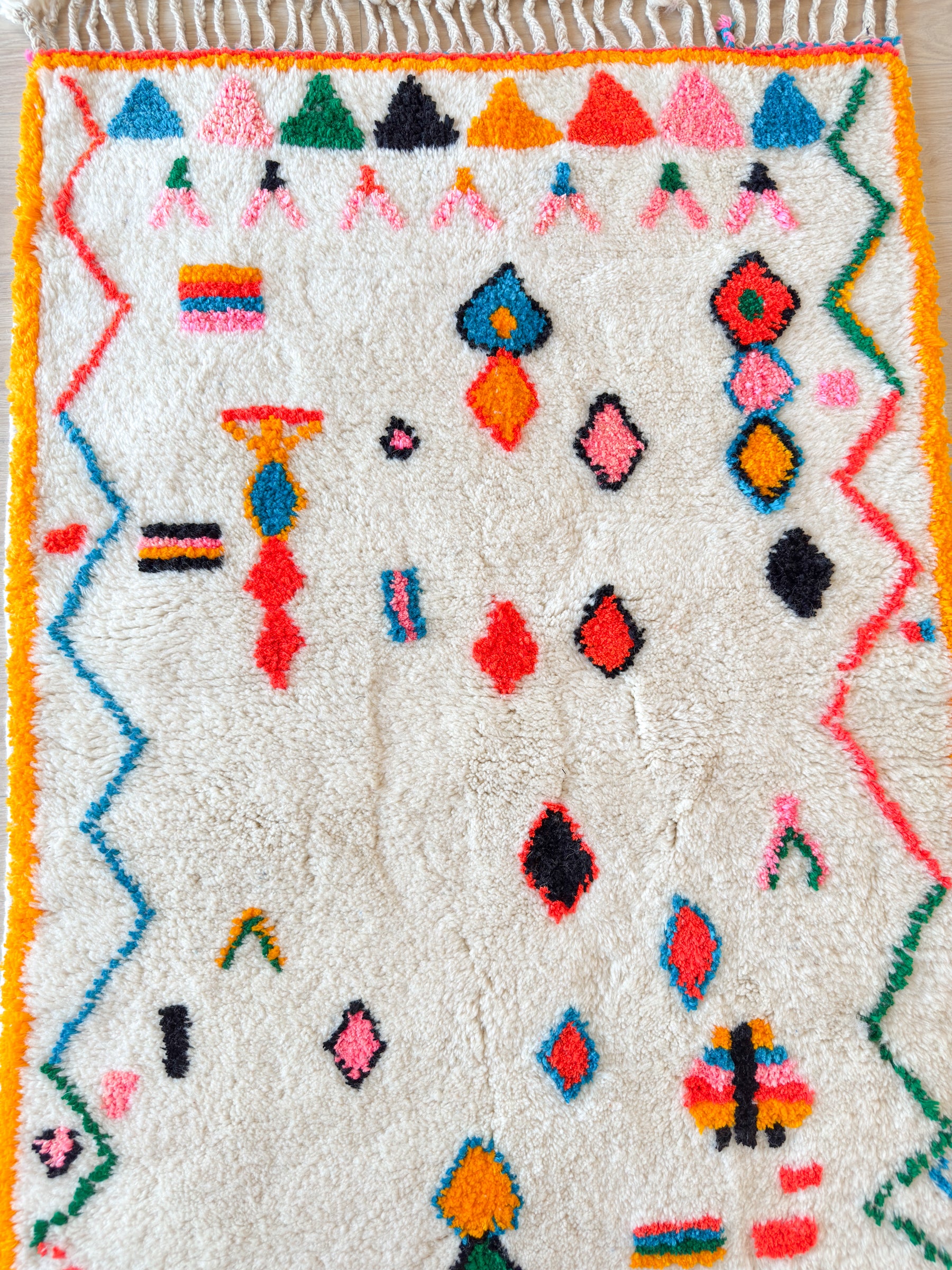 Tapis berbère coloré 102 x 176 cm - n°2585