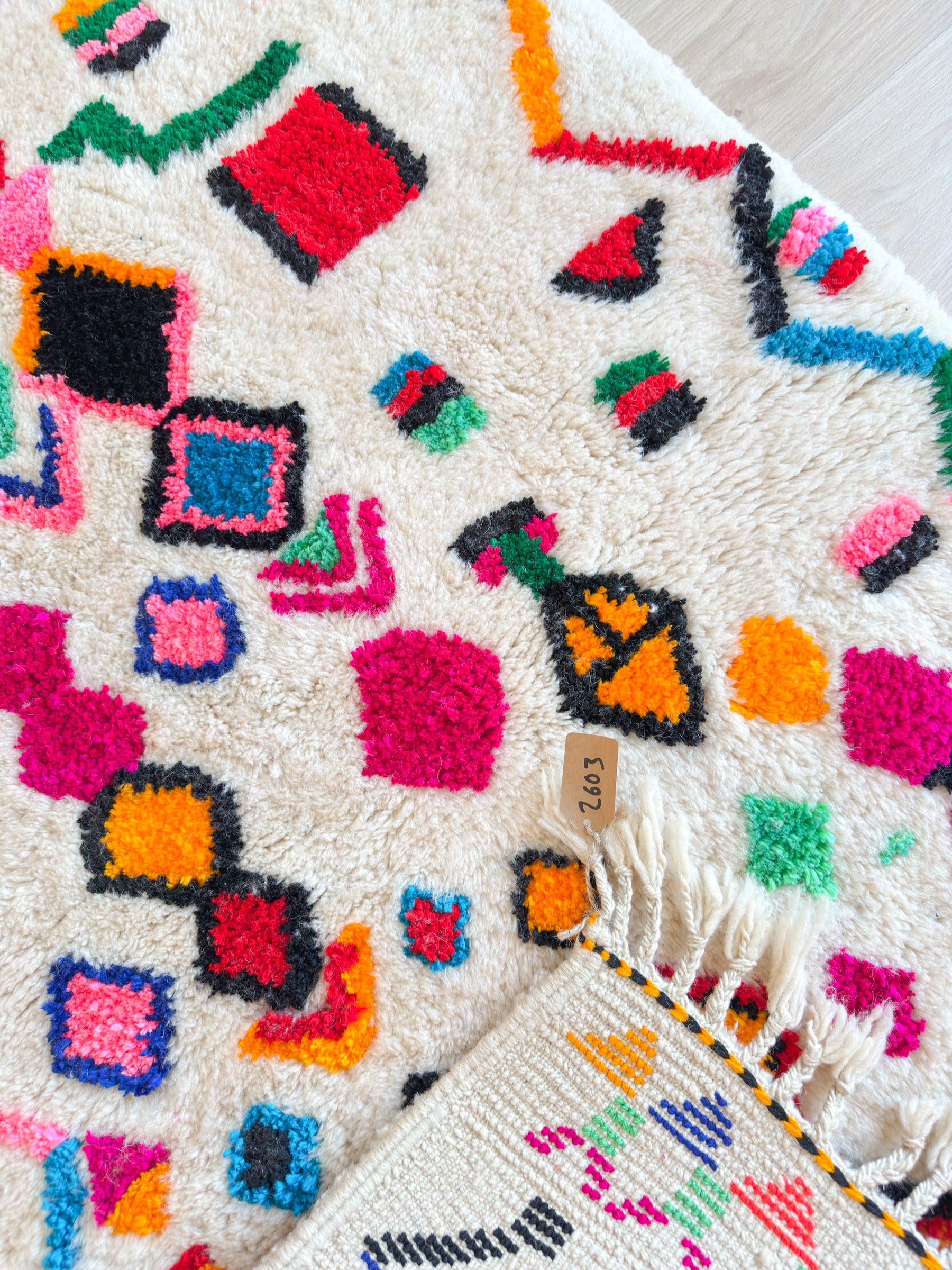 Tapis berbère coloré 98 x 161 cm - n°2603